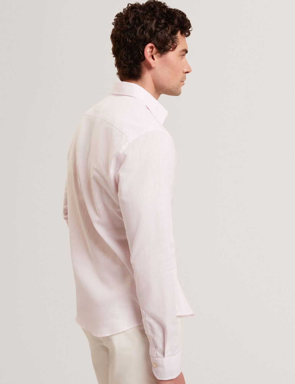 Men PRYNN Linen Cotton Woven Long Sleeve Shirt - Ted Baker