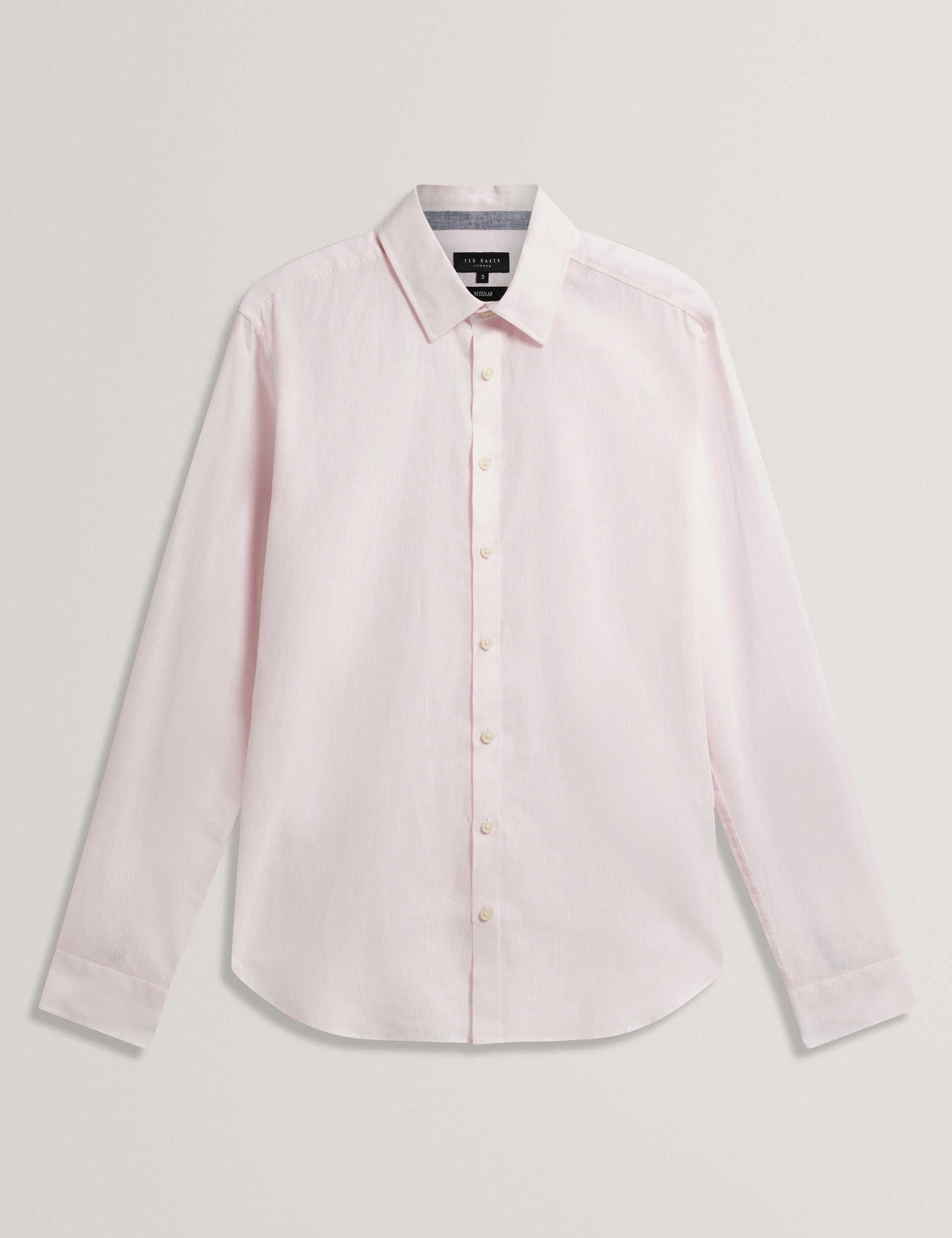 Men PRYNN Linen Cotton Woven Long Sleeve Shirt - Ted Baker