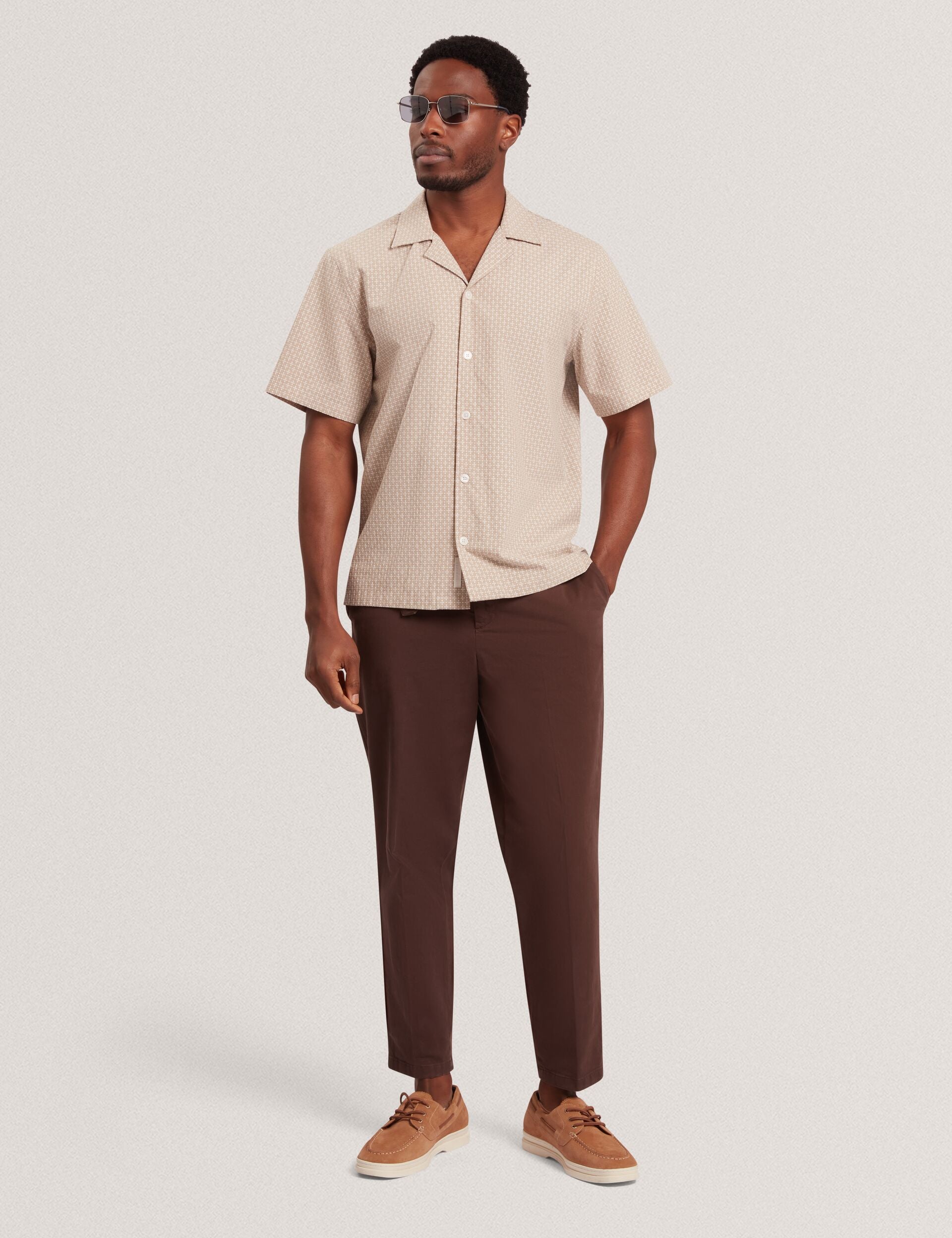 Men MERRIK Relaxed Geo Stitch Short Sleeve Shirt - Ted Baker