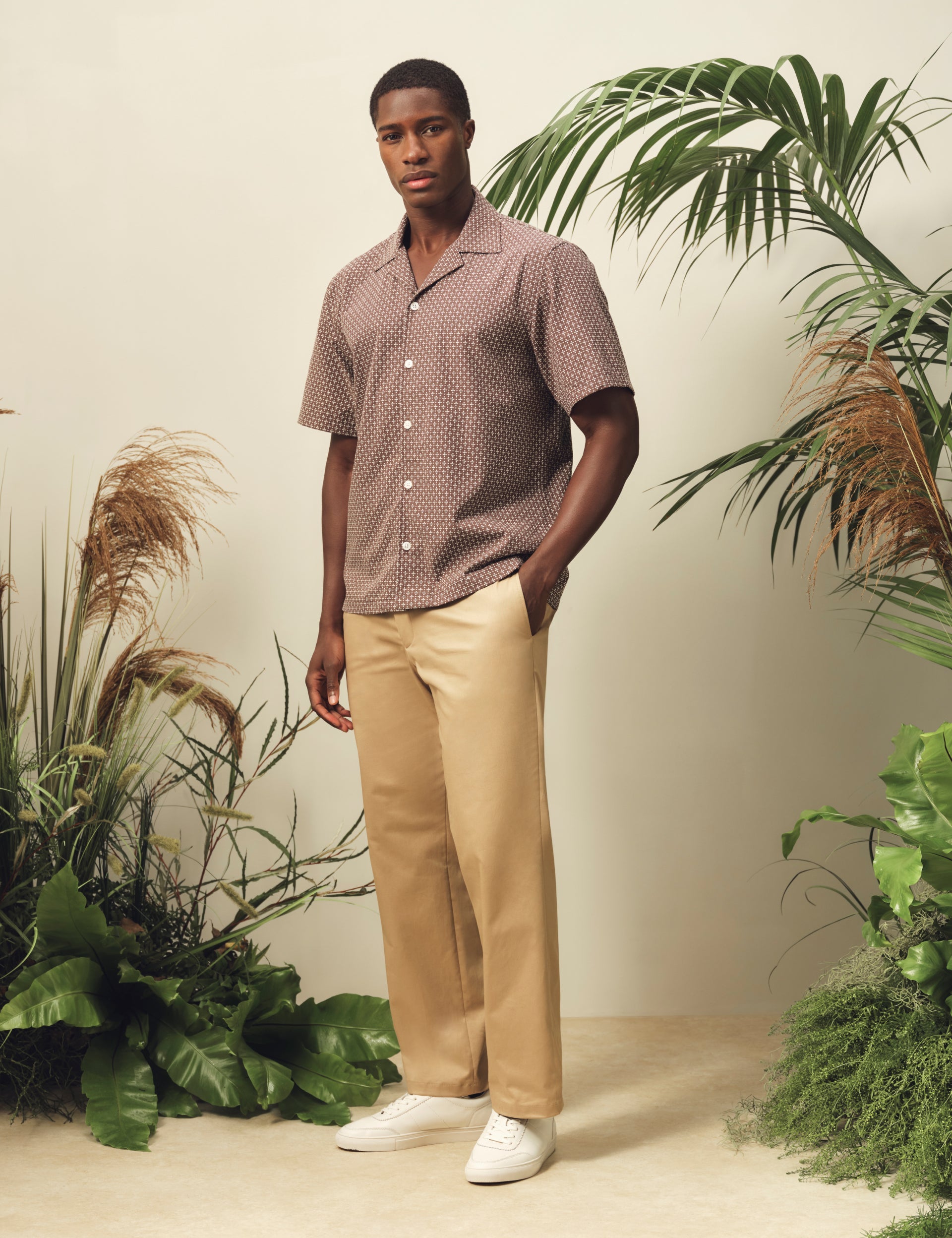 Men MERRIK Relaxed Geo Stitch Short Sleeve Shirt - Ted Baker