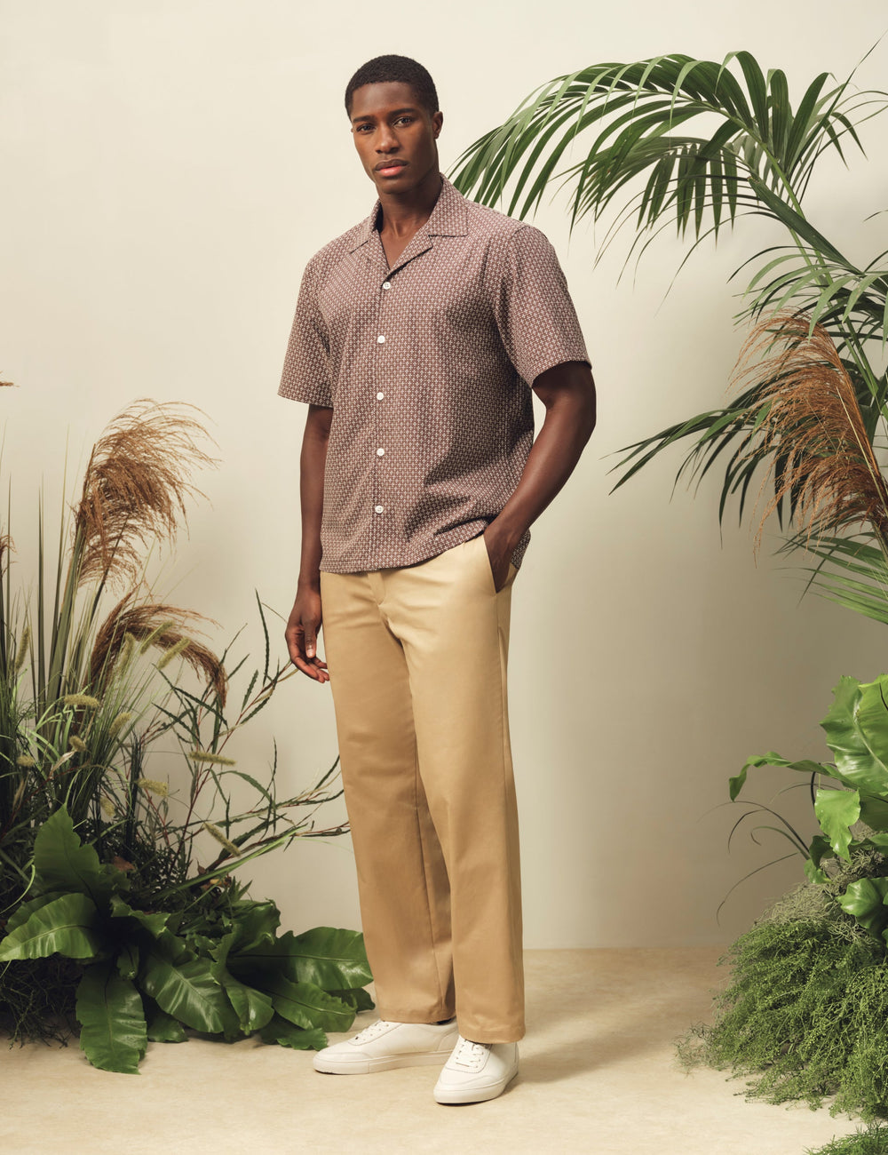 Men MERRIK Relaxed Geo Stitch Short Sleeve Shirt - Ted Baker