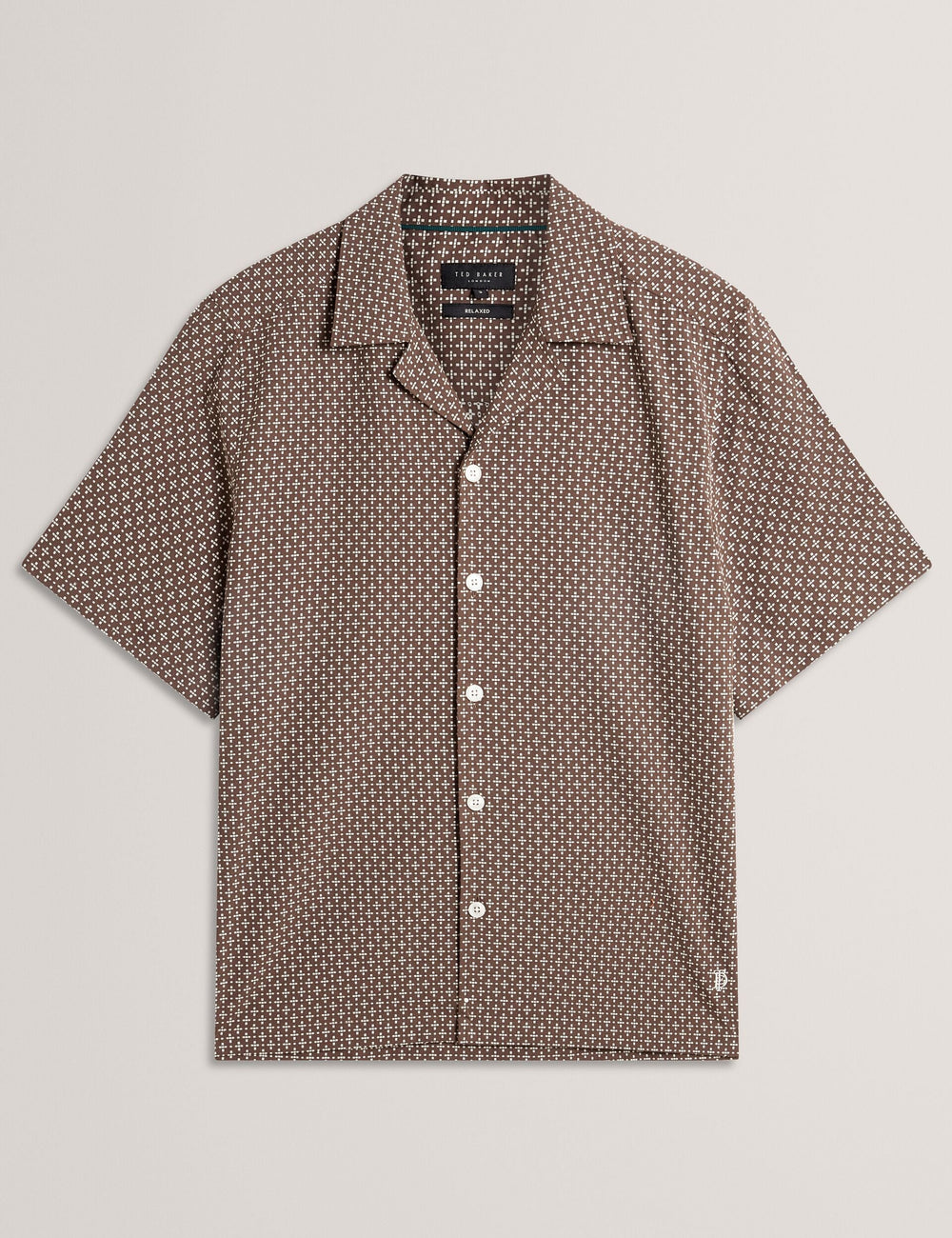 Men MERRIK Relaxed Geo Stitch Short Sleeve Shirt - Ted Baker