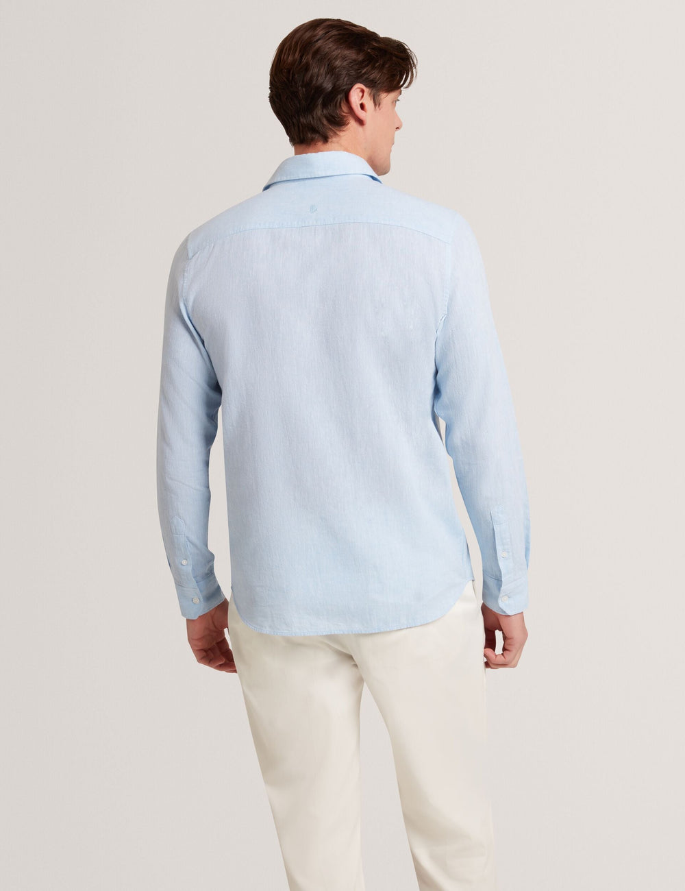 Men PRYNN Linen Cotton Woven Long Sleeve Shirt - Ted Baker