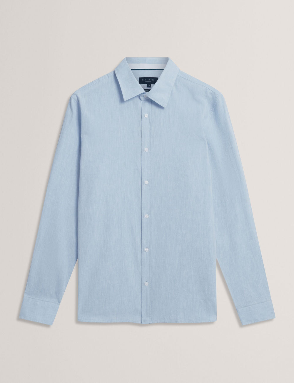 Men PRYNN Linen Cotton Woven Long Sleeve Shirt - Ted Baker
