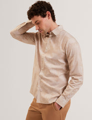 Men OCANIA Faded Floral Cotton Long Sleeve Shirt - Ted Baker