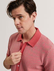 Men NOLIVA Textured Stitch Knitted Button-Through Shirt - Ted Baker