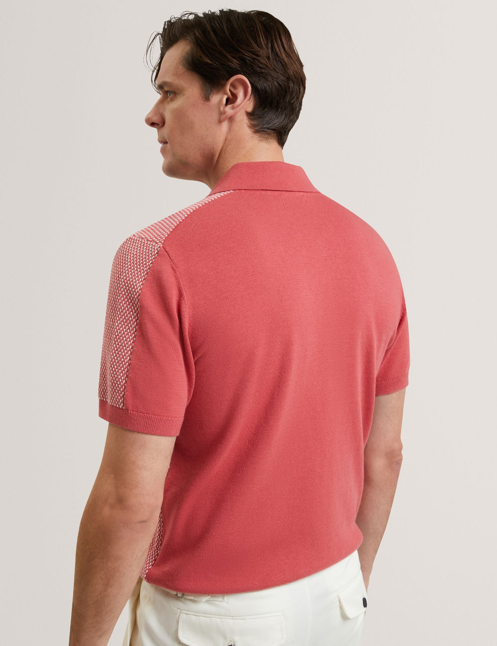 Men NOLIVA Textured Stitch Knitted Button-Through Shirt - Ted Baker