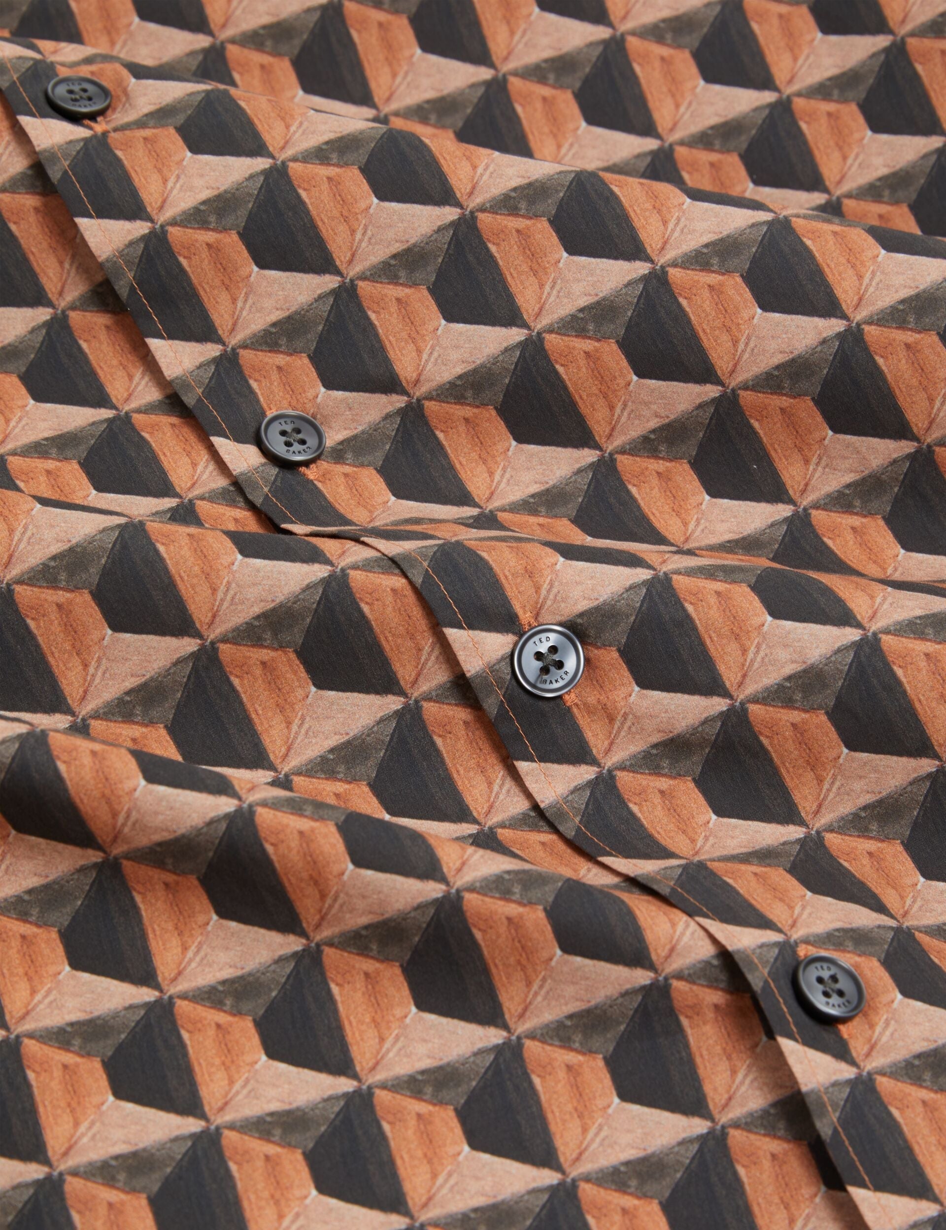 Men NAYELIN Relaxed Fit Painted Geo Print Shirt - Ted Baker