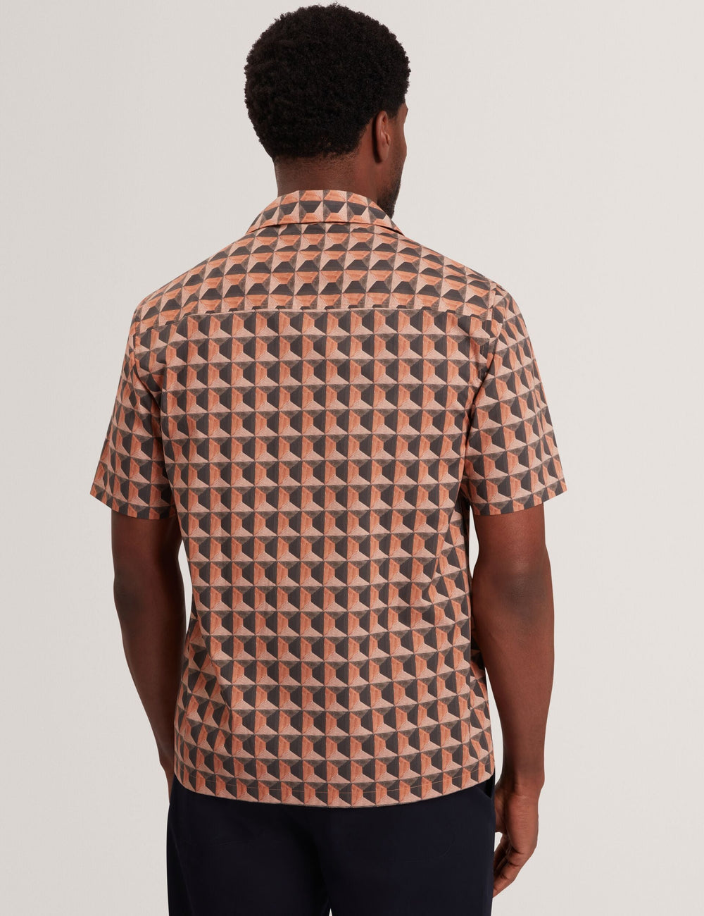 Men NAYELIN Relaxed Fit Painted Geo Print Shirt - Ted Baker