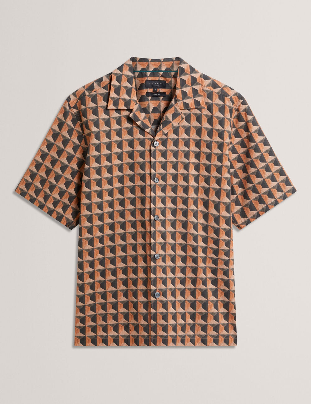 Men NAYELIN Relaxed Fit Painted Geo Print Shirt - Ted Baker
