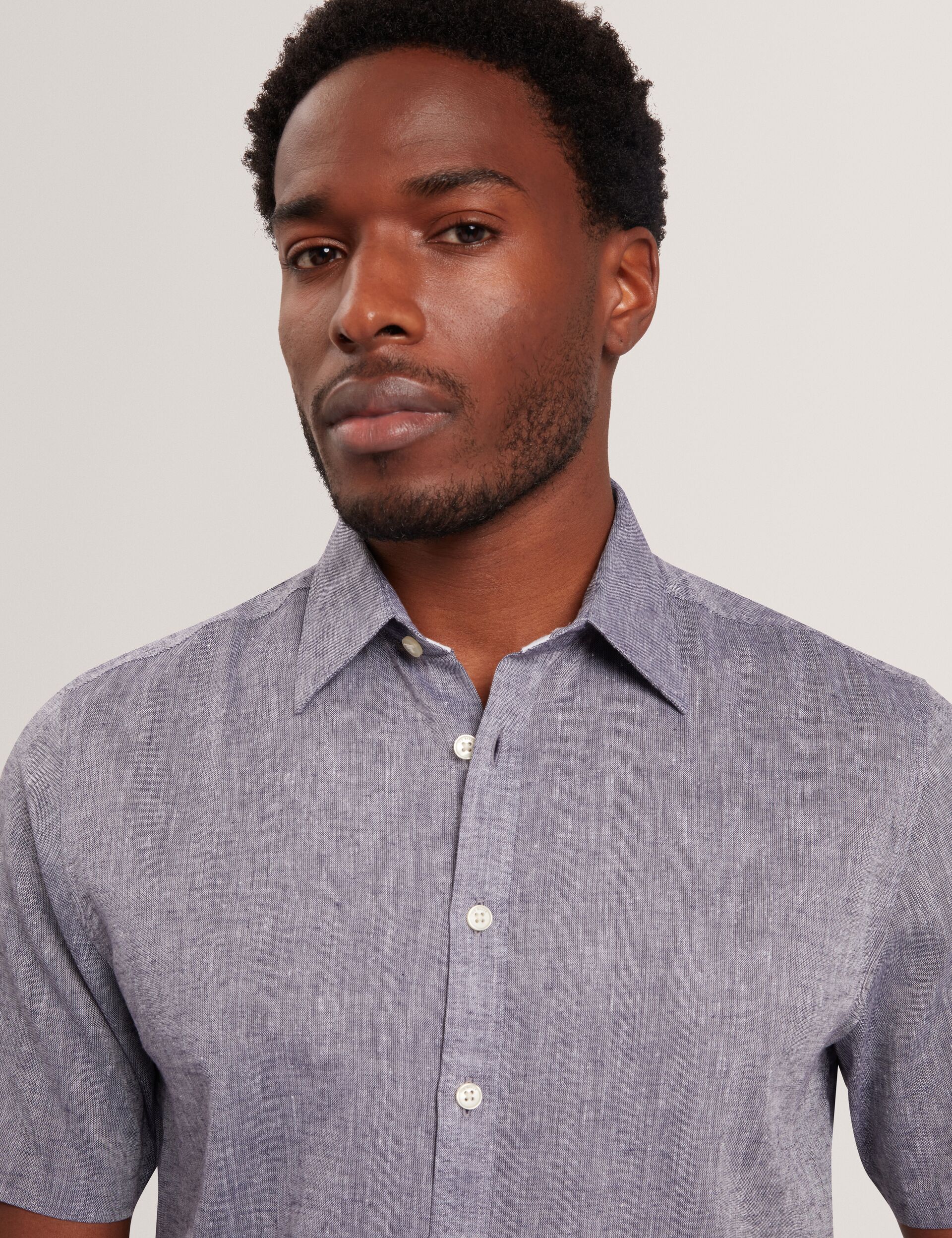 Men WRYTE Short Sleeve Linen Cotton Woven Shirt - Ted Baker