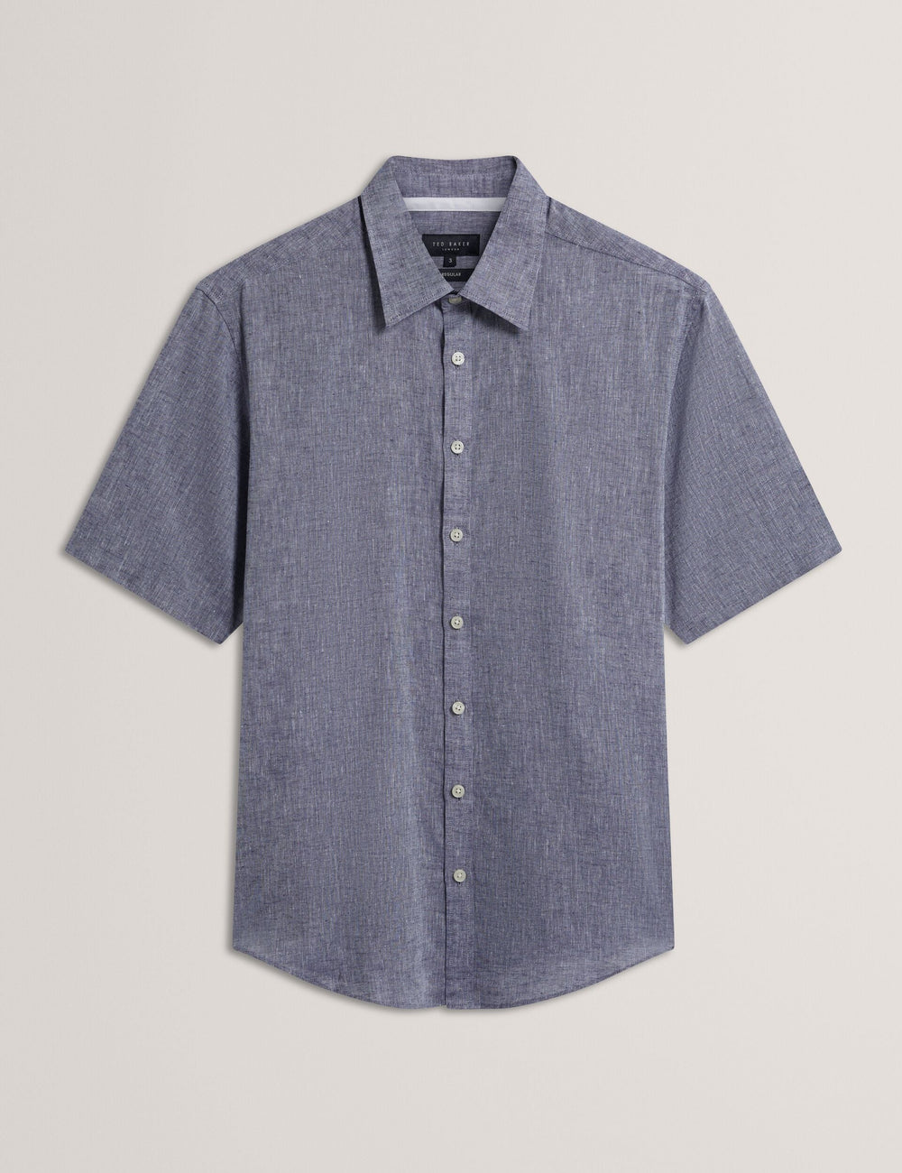 Men WRYTE Short Sleeve Linen Cotton Woven Shirt - Ted Baker