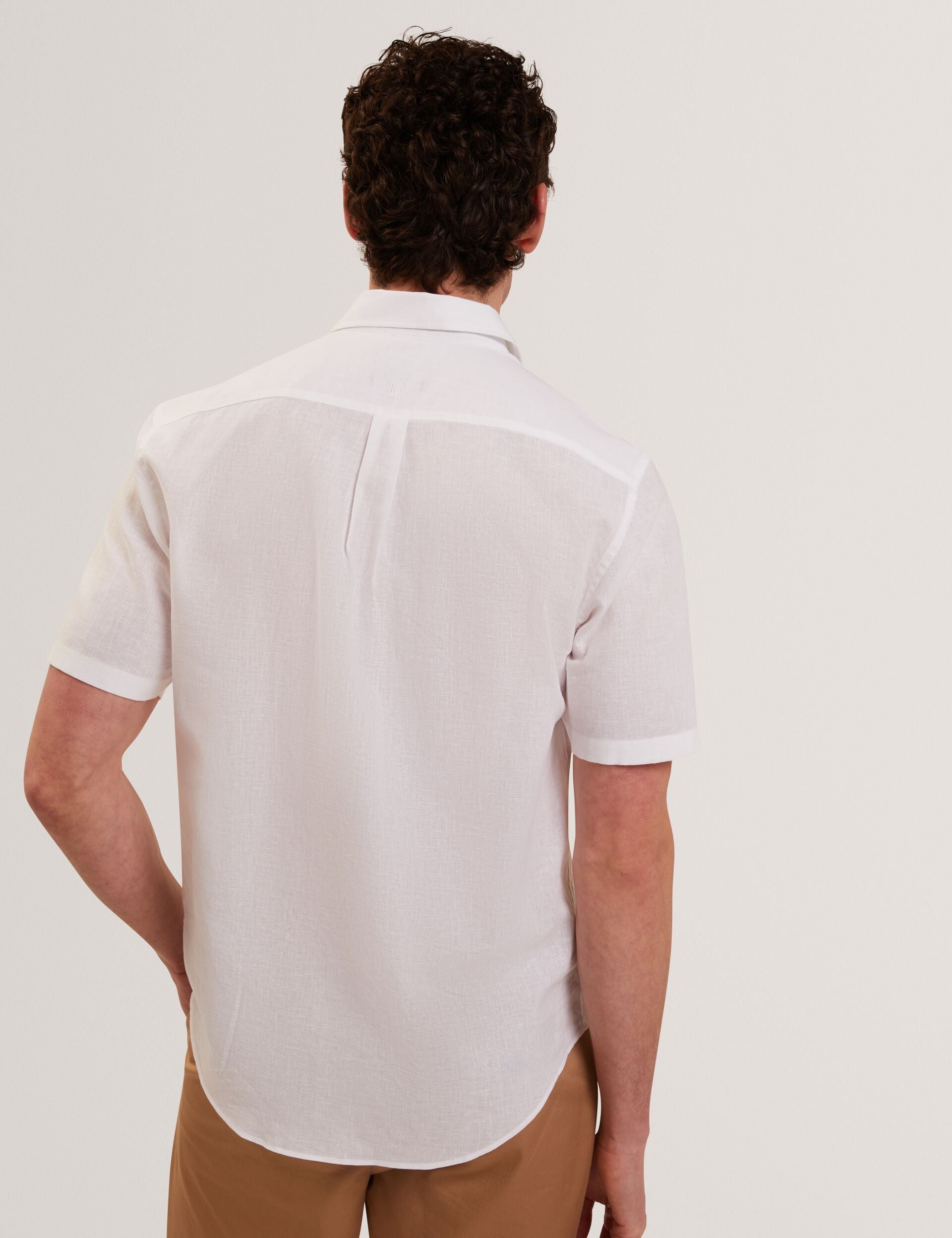 Men WRYTE Short Sleeve Linen Cotton Woven Shirt - Ted Baker