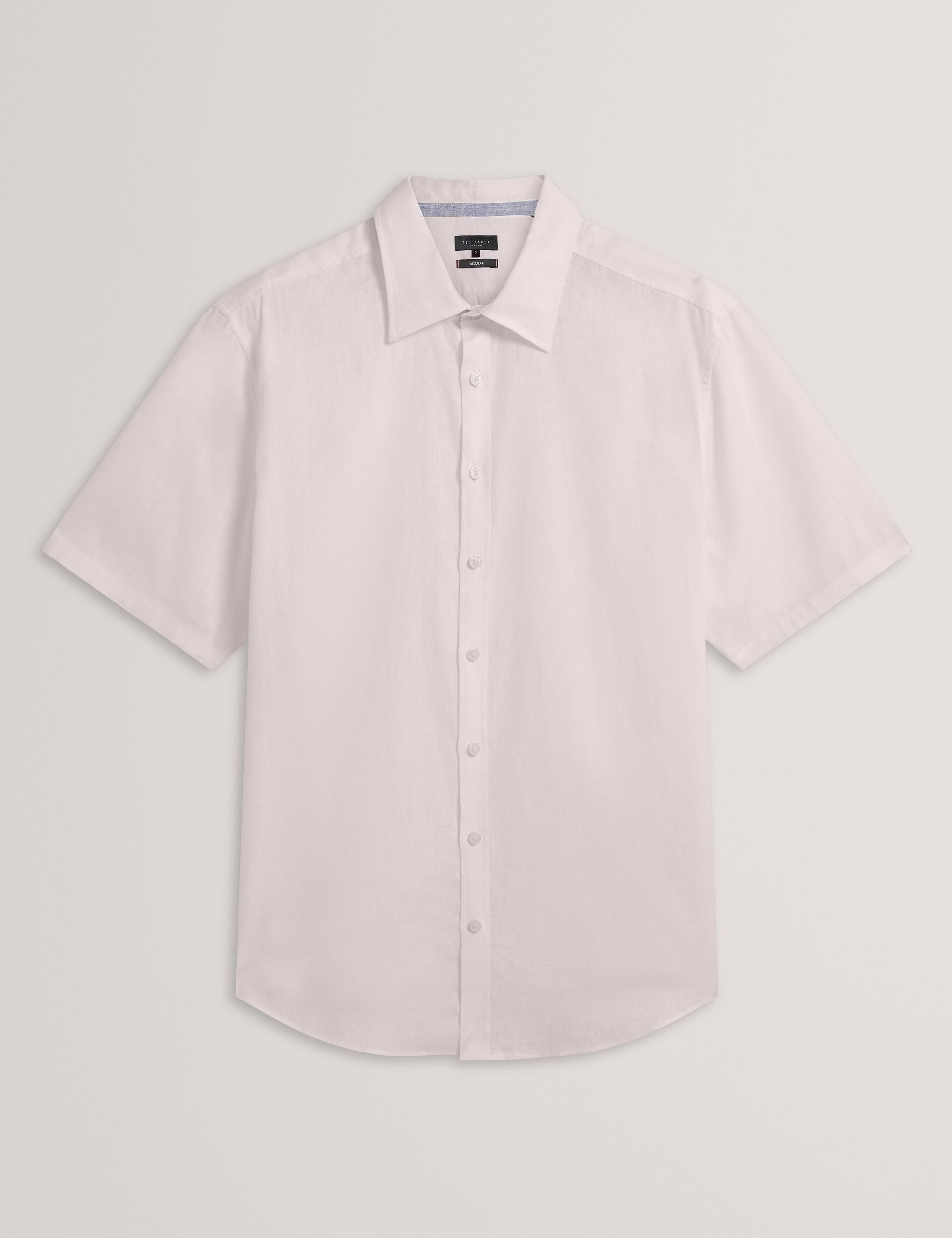 Men WRYTE Short Sleeve Linen Cotton Woven Shirt - Ted Baker