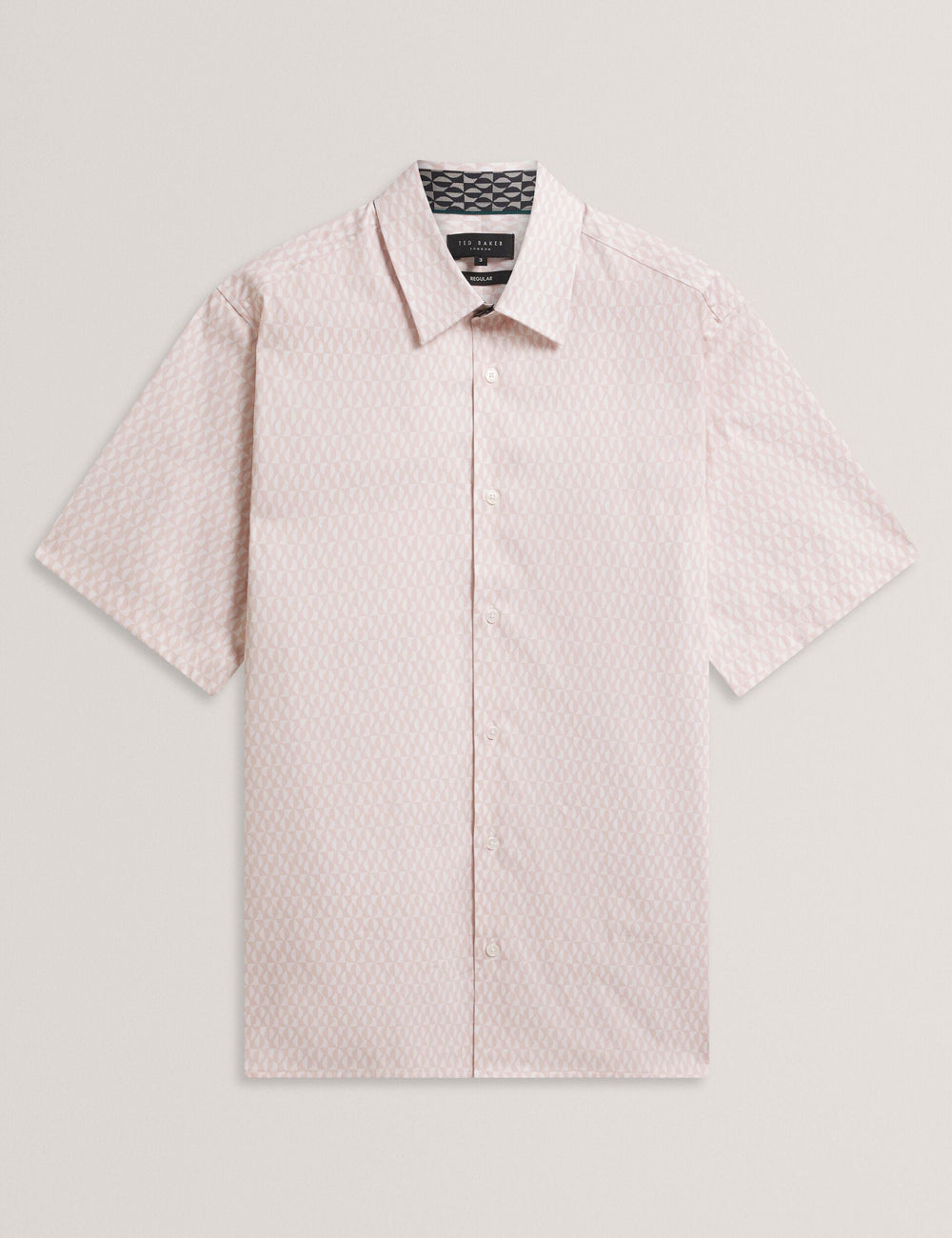 Men CAMBAY Geometric Leaf Print Short Sleeve Shirt - Ted Baker