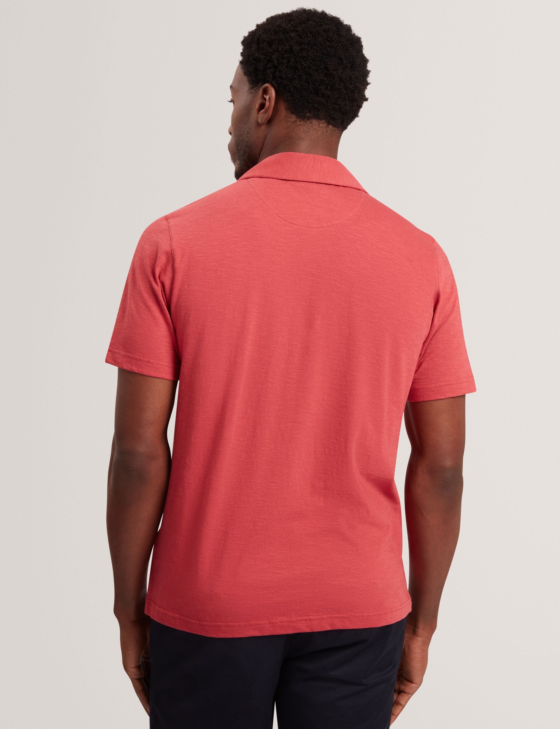 Men FENDRY Relaxed Cotton Linen Button-Through Shirt - Ted Baker