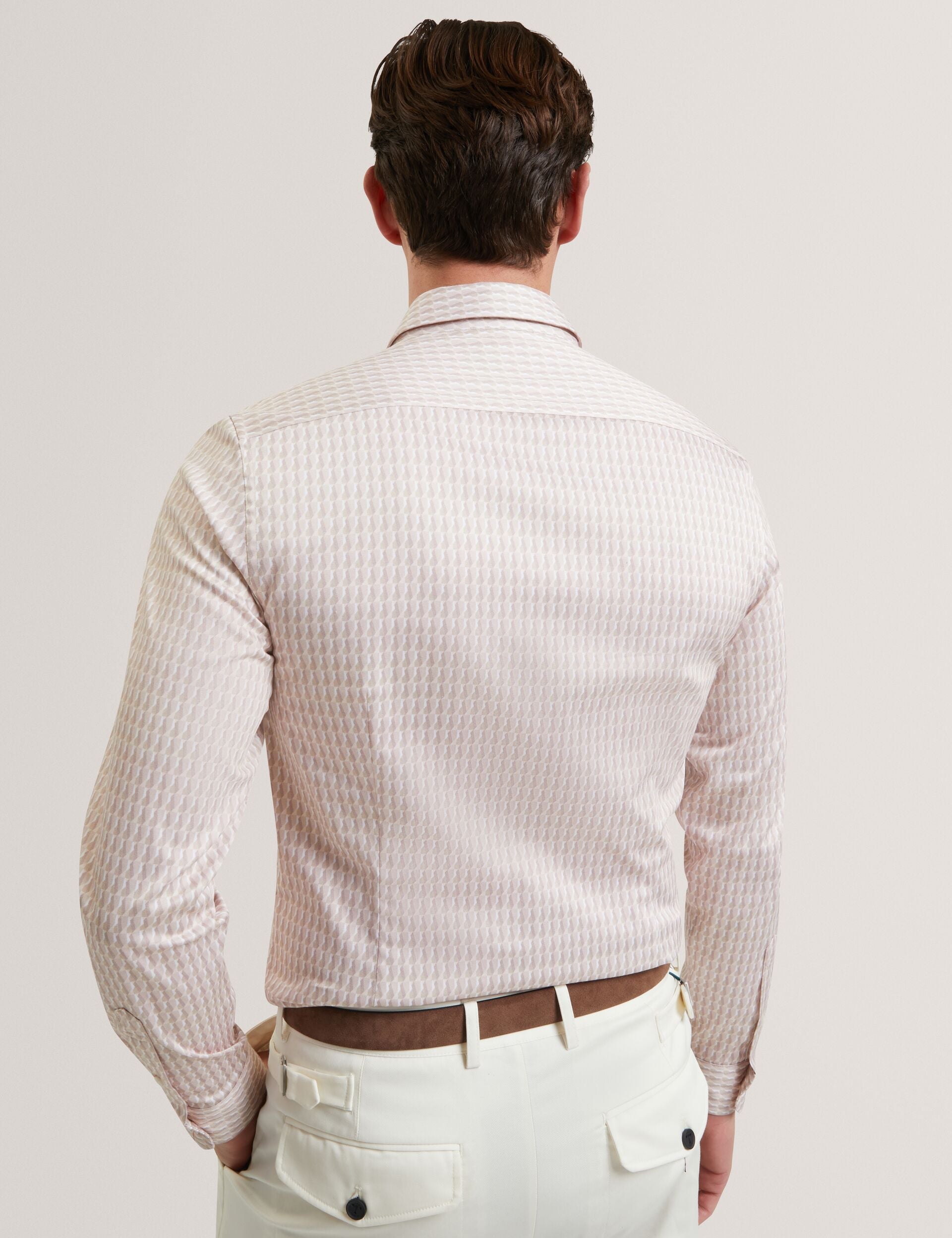 Men FIRDAWI Slim Geo Striped Long Sleeve Shirt - Ted Baker