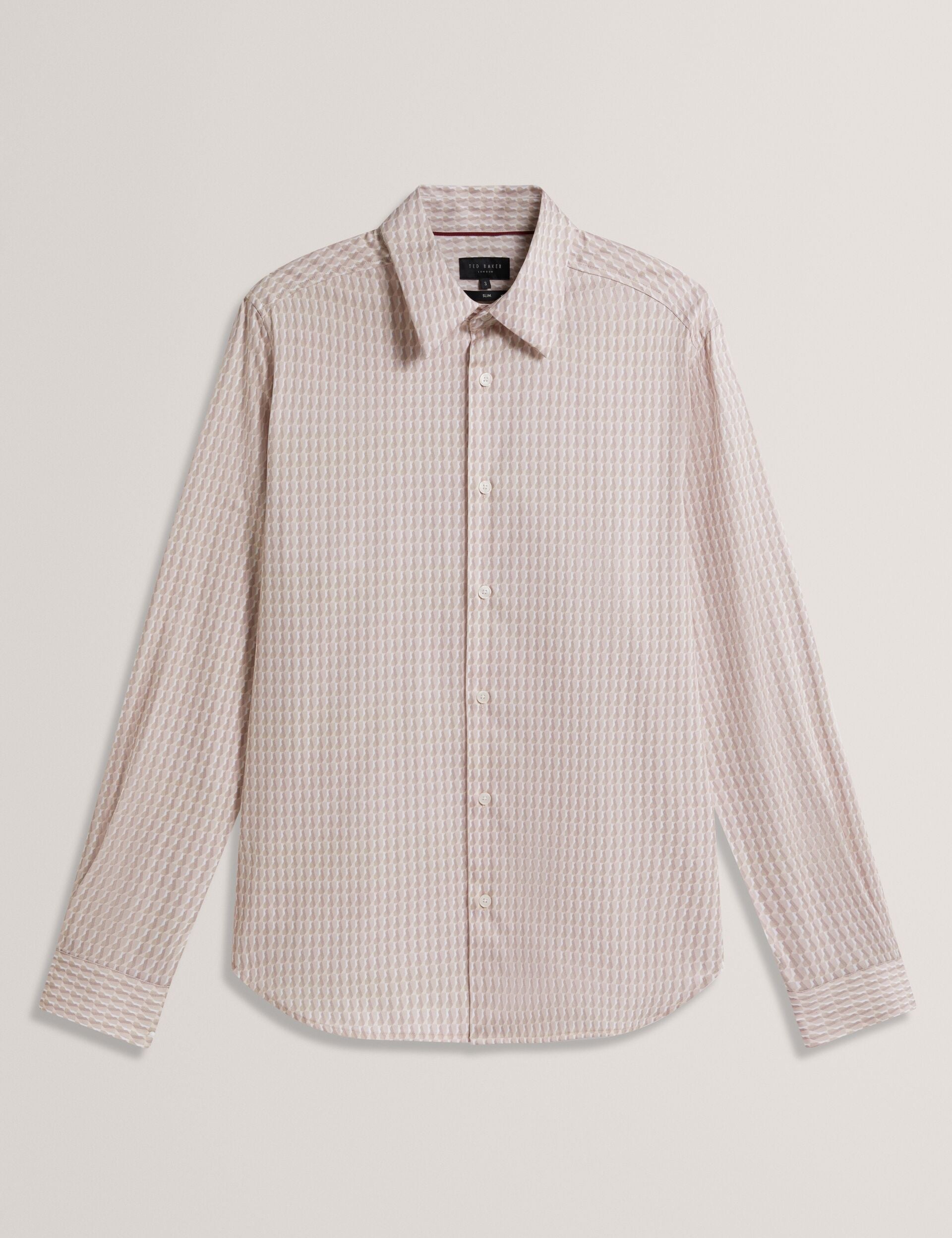 Men FIRDAWI Slim Geo Striped Long Sleeve Shirt - Ted Baker