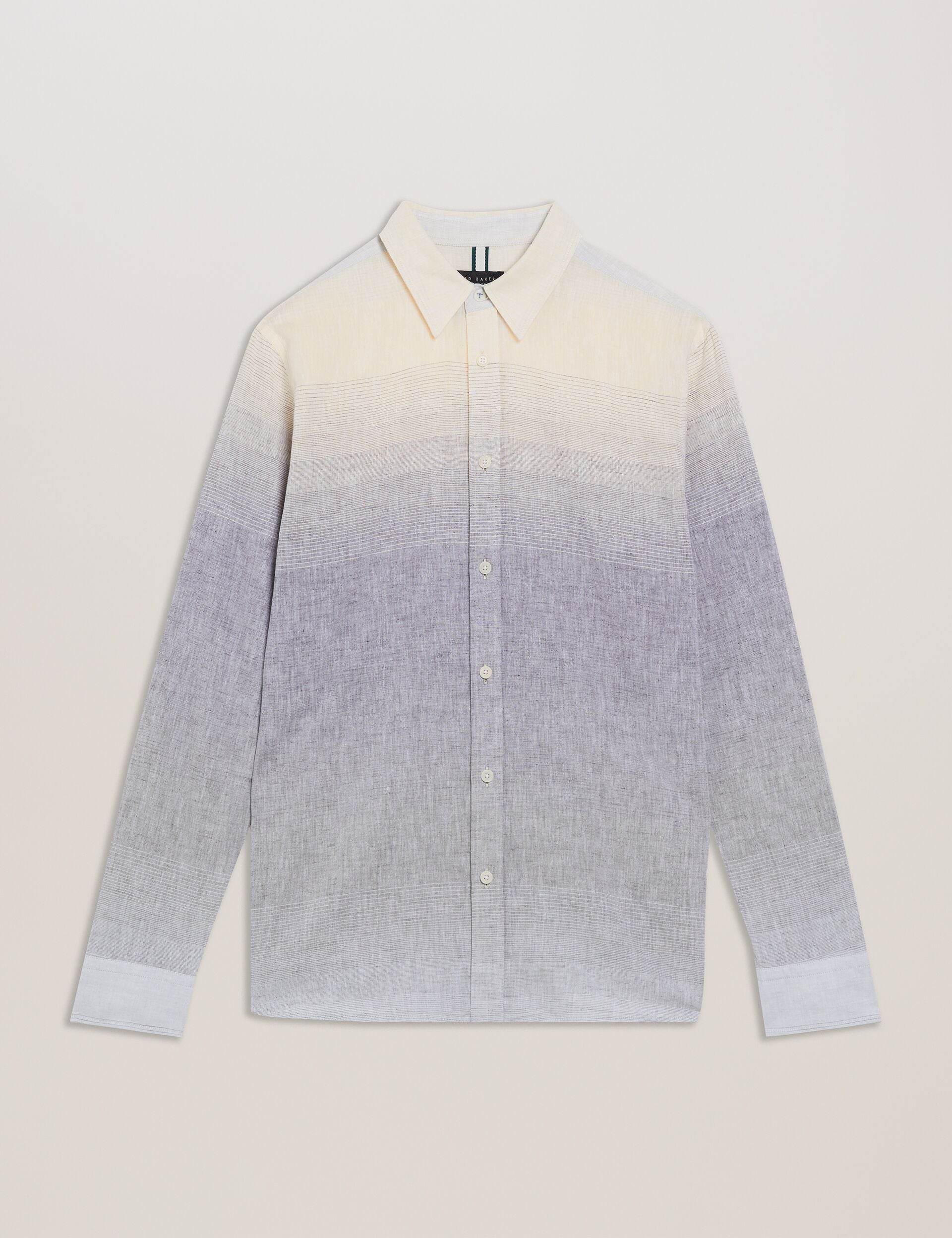 Men ACKLEY Ombre Woven Long Sleeve Shirt - Ted Baker