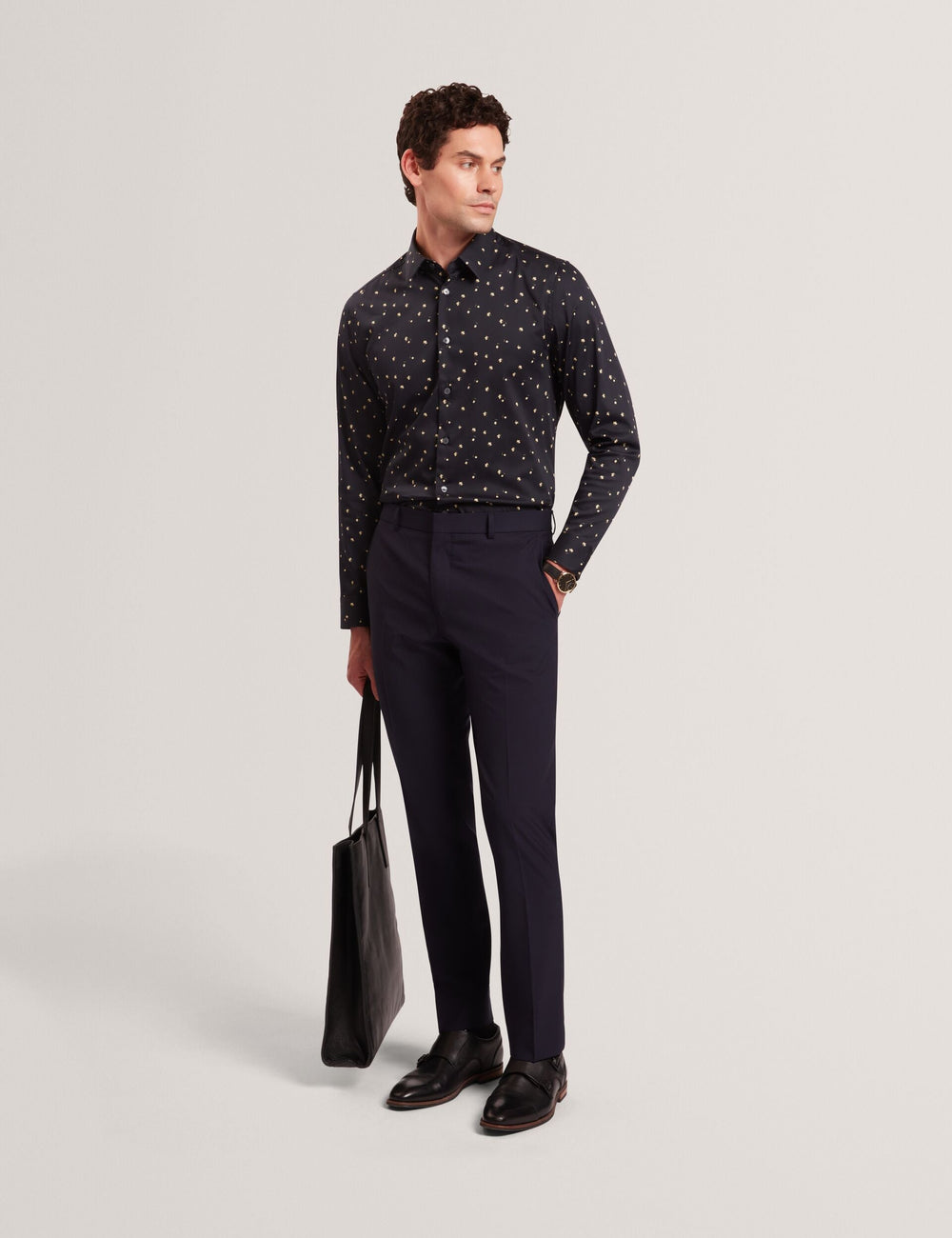 Men ISKRAN Ditsy Blooms Slim Long Sleeve Shirt - Ted Baker