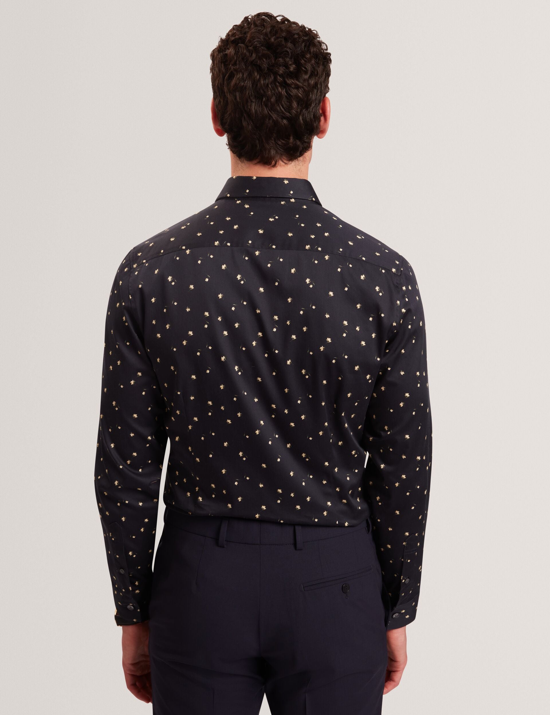 Men ISKRAN Ditsy Blooms Slim Long Sleeve Shirt - Ted Baker