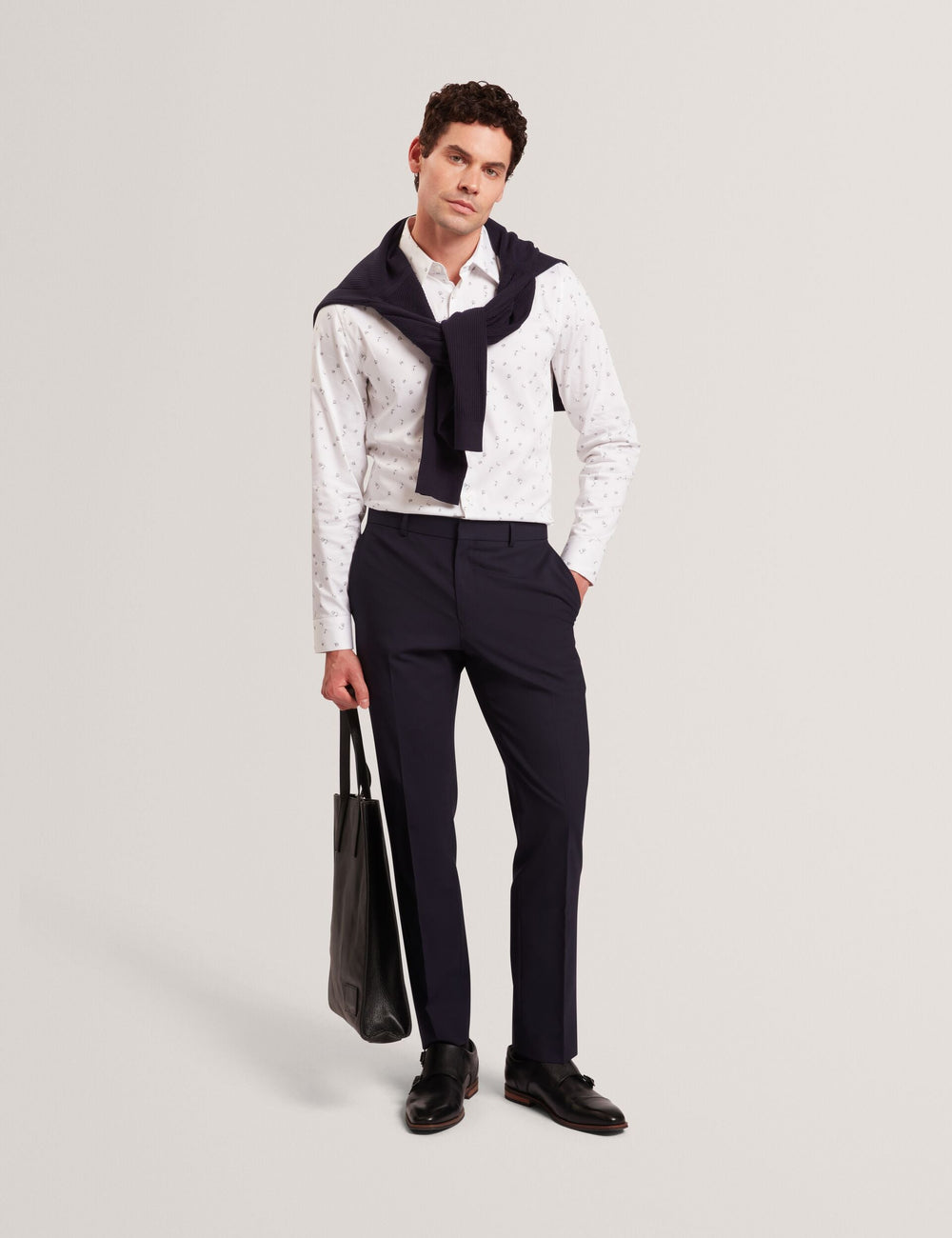 Men ISKRAN Ditsy Blooms Slim Long Sleeve Shirt - Ted Baker
