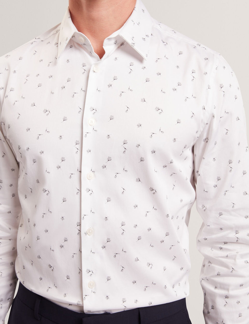 Men ISKRAN Ditsy Blooms Slim Long Sleeve Shirt - Ted Baker