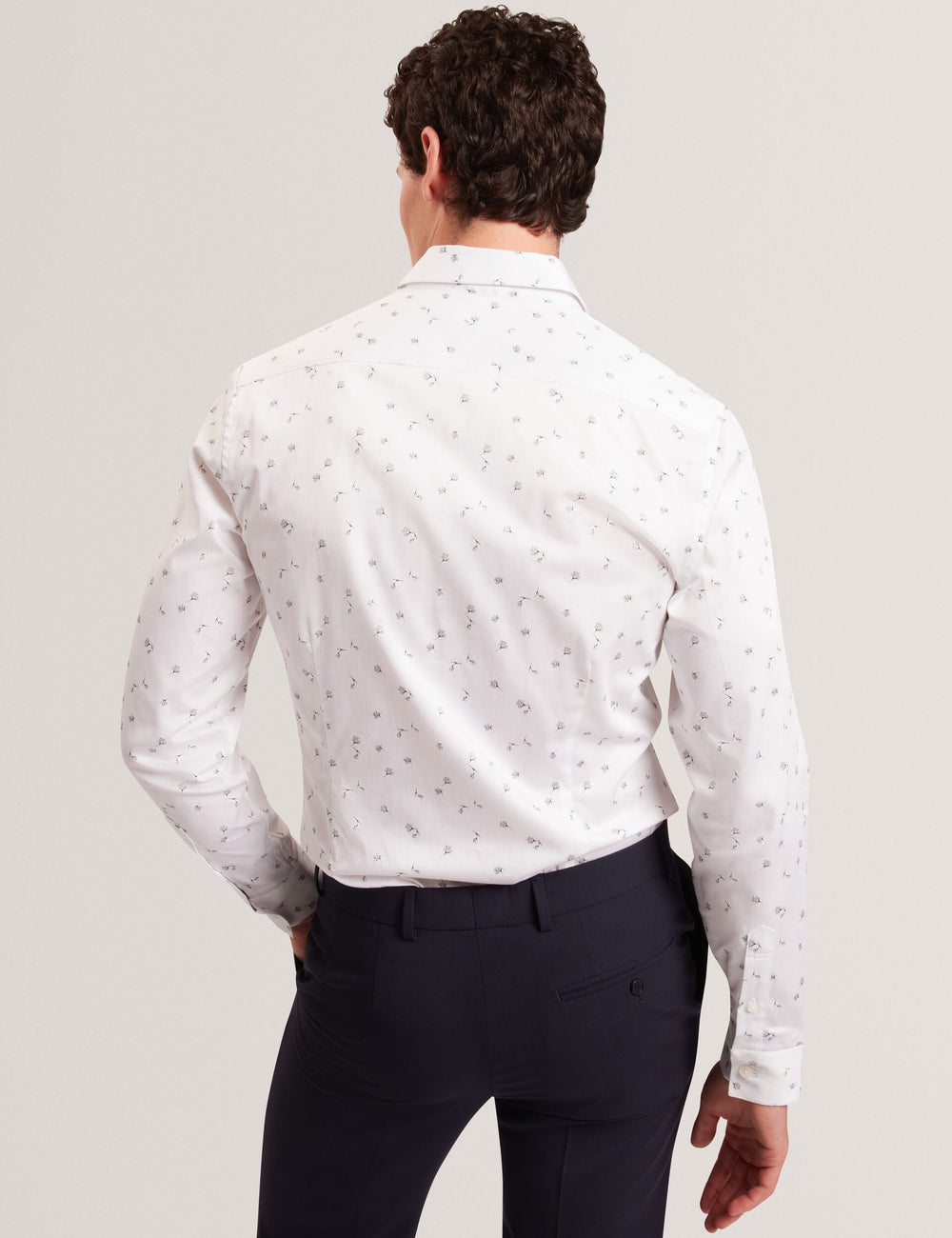 Men ISKRAN Ditsy Blooms Slim Long Sleeve Shirt - Ted Baker