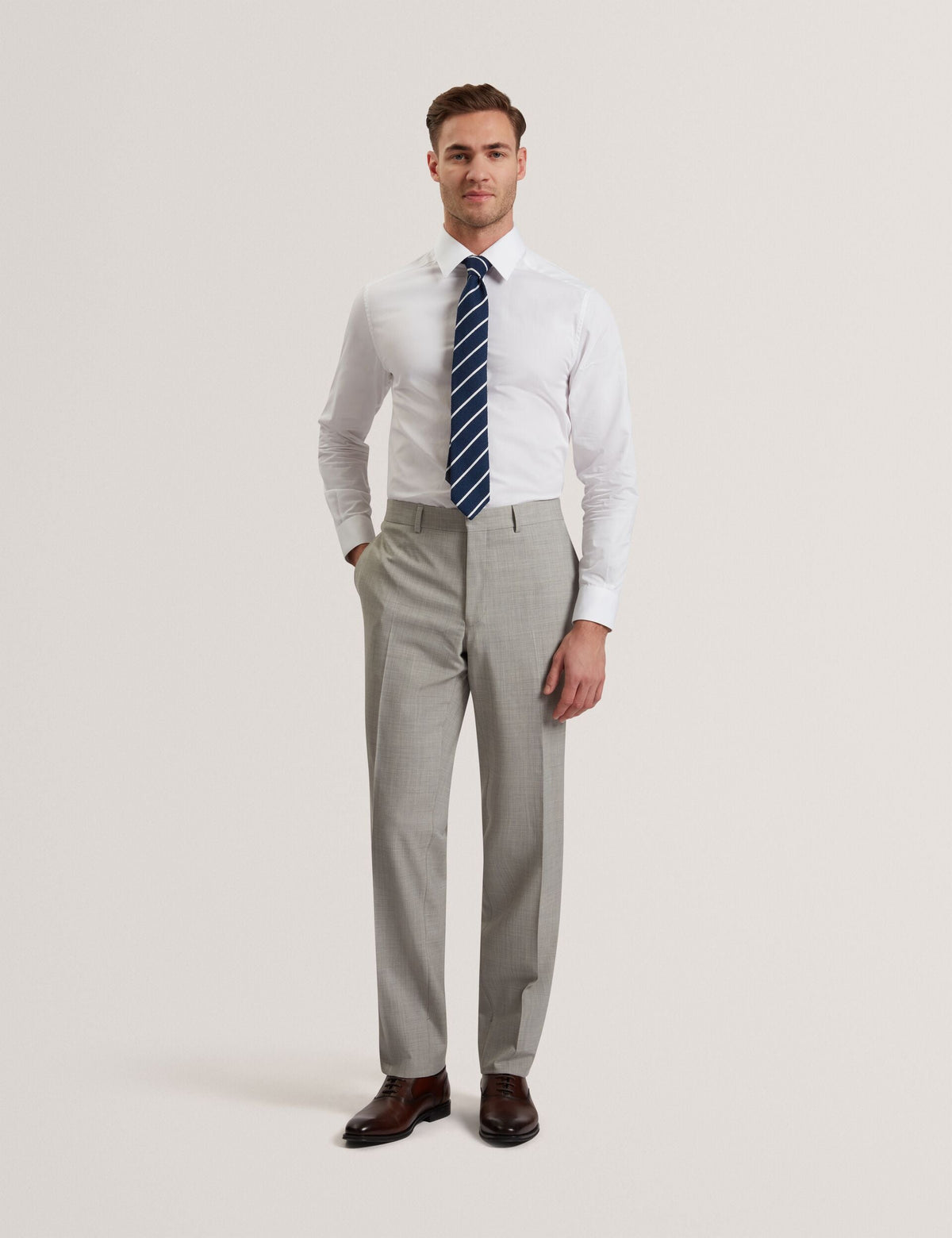 Men RALPHS - Tailored Fit Sharkskin Wool Suit Pants - Ted Baker