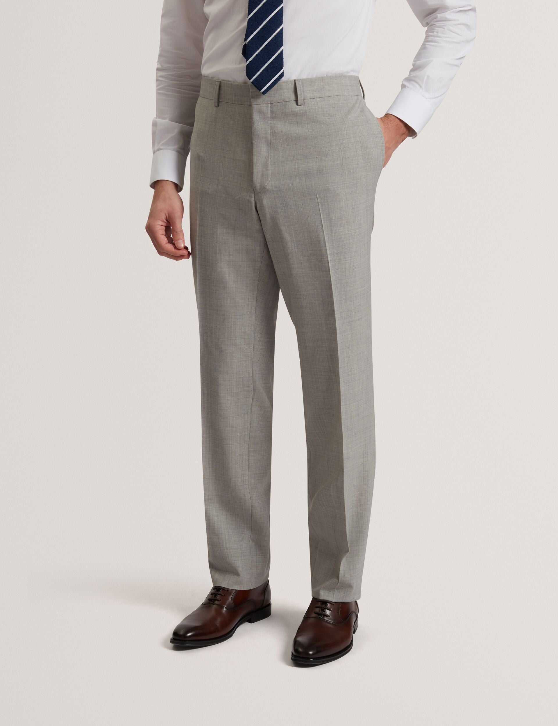 Men RALPHS - Tailored Fit Sharkskin Wool Suit Pants - Ted Baker