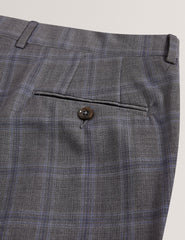 Men RONS - Windowpane Check Wool Suit Pants - Ted Baker