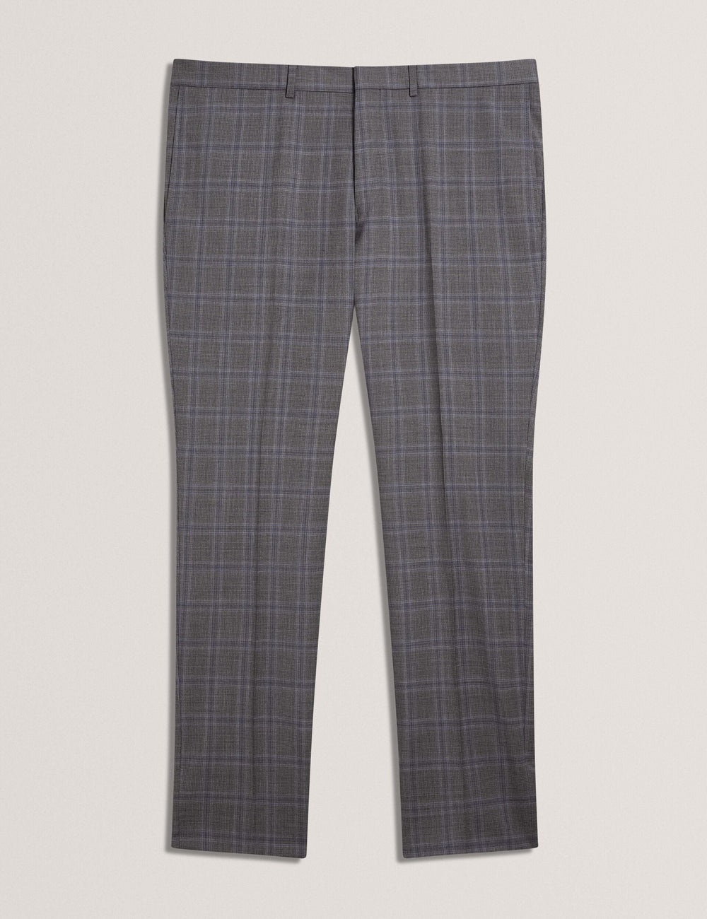 Men RONS - Windowpane Check Wool Suit Pants - Ted Baker