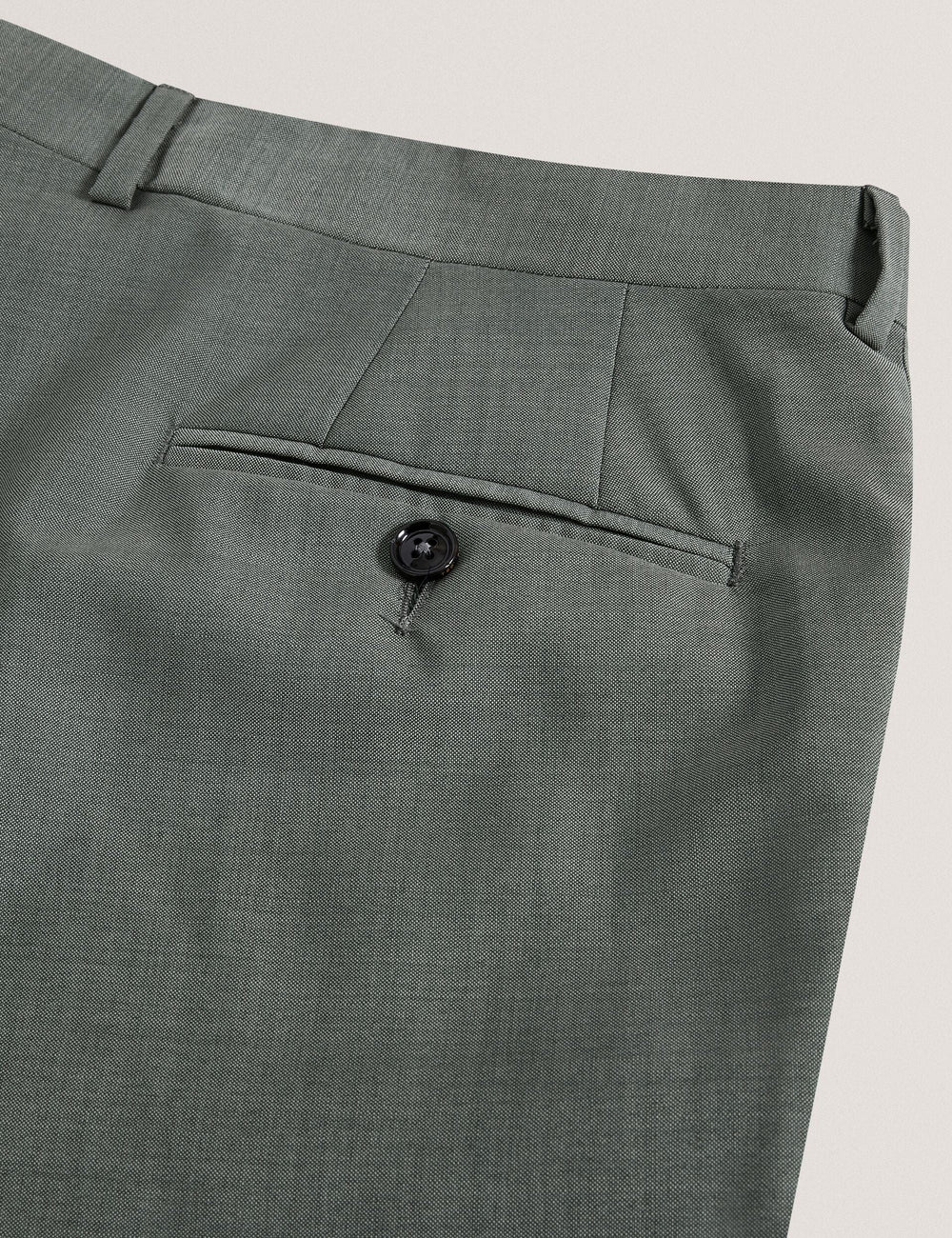 Men ROGERLYS - Slim Fit Sage Green Wool Suit Pants - Ted Baker
