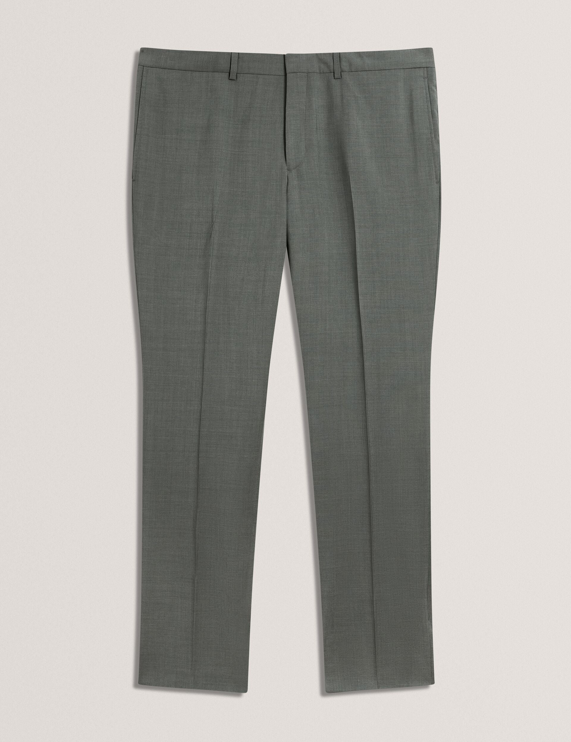 Men ROGERLYS - Slim Fit Sage Green Wool Suit Pants - Ted Baker