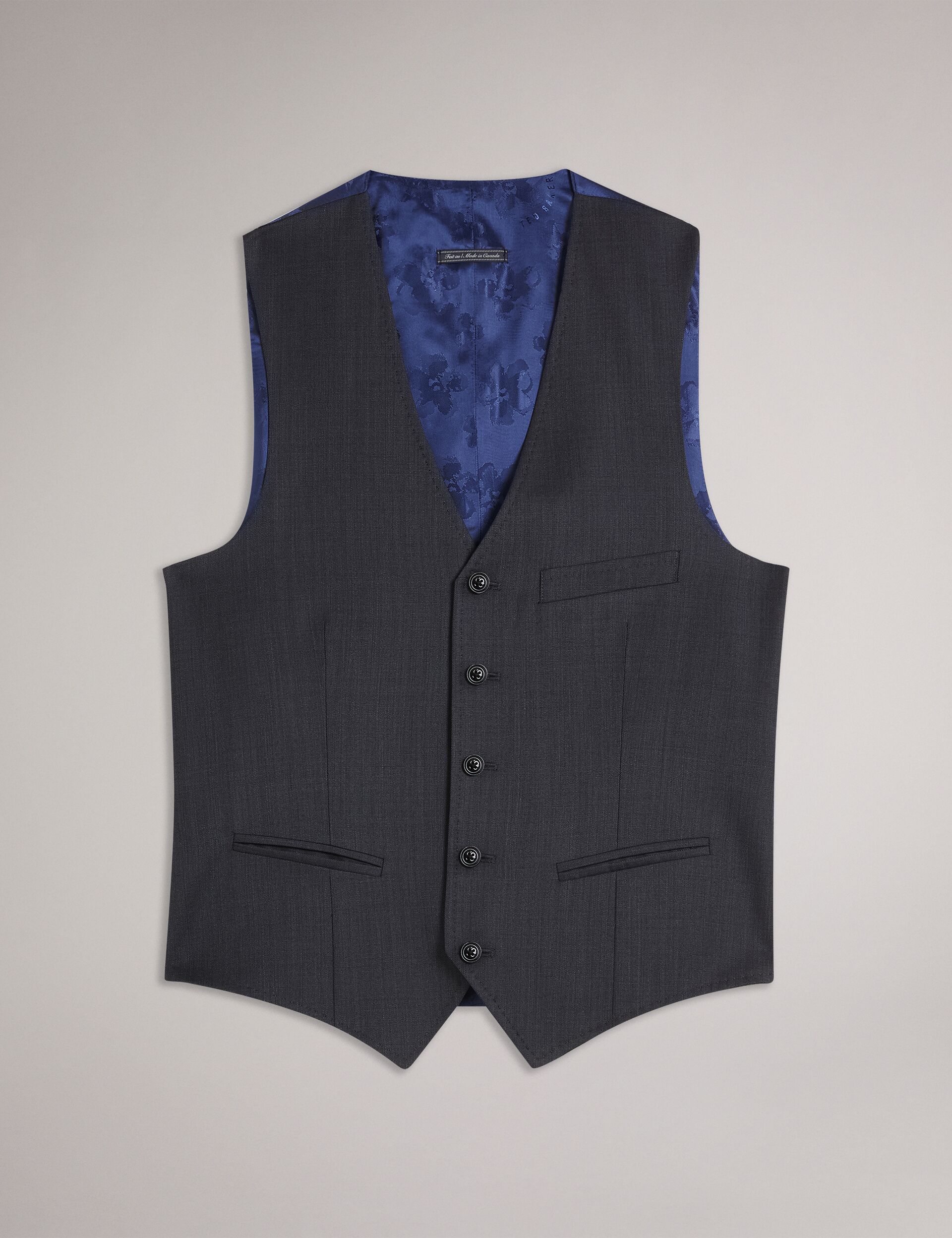Men CORE WAISTCOAT - Grey - Ted Baker