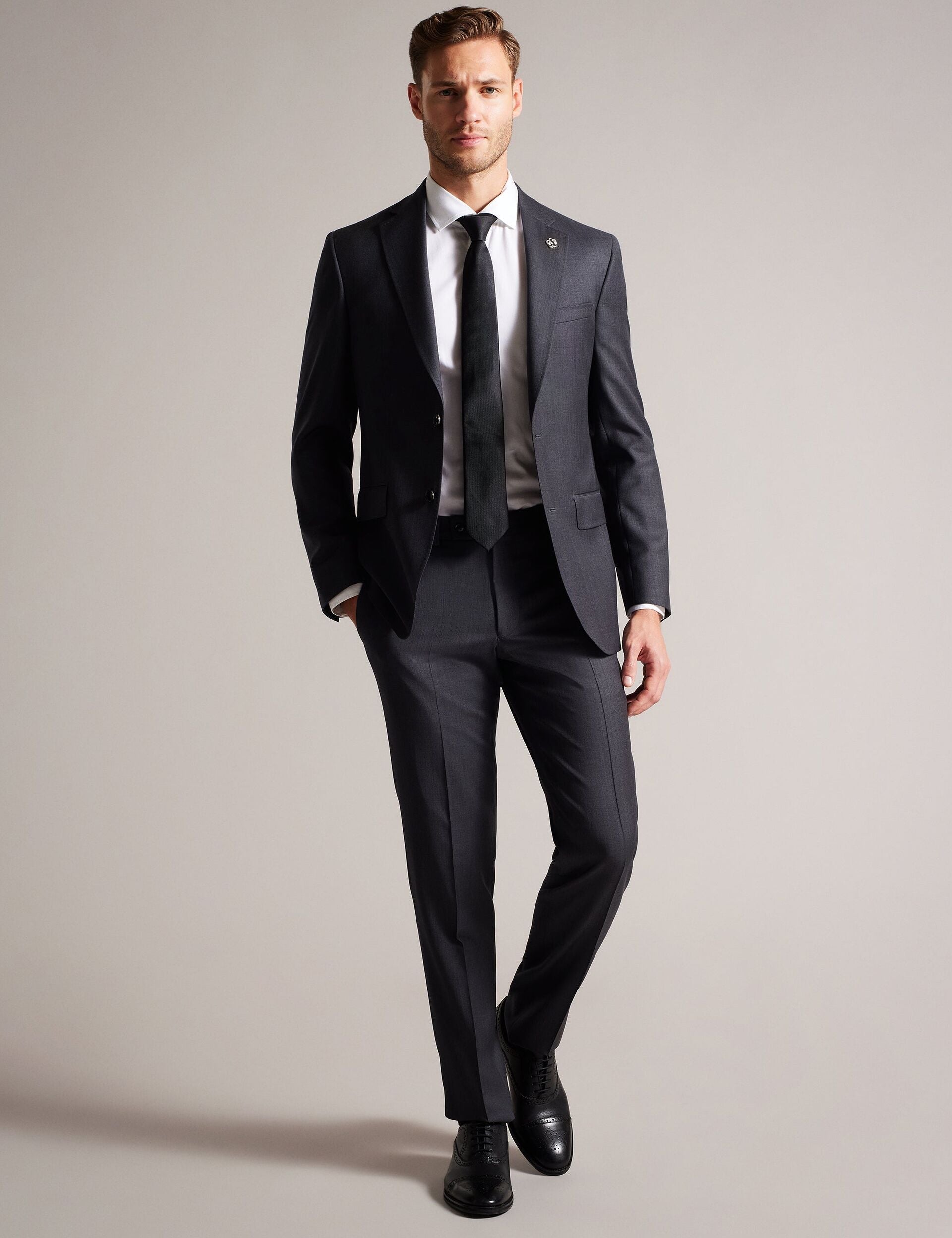 Men CORE SUIT JACKET - Grey - Ted Baker