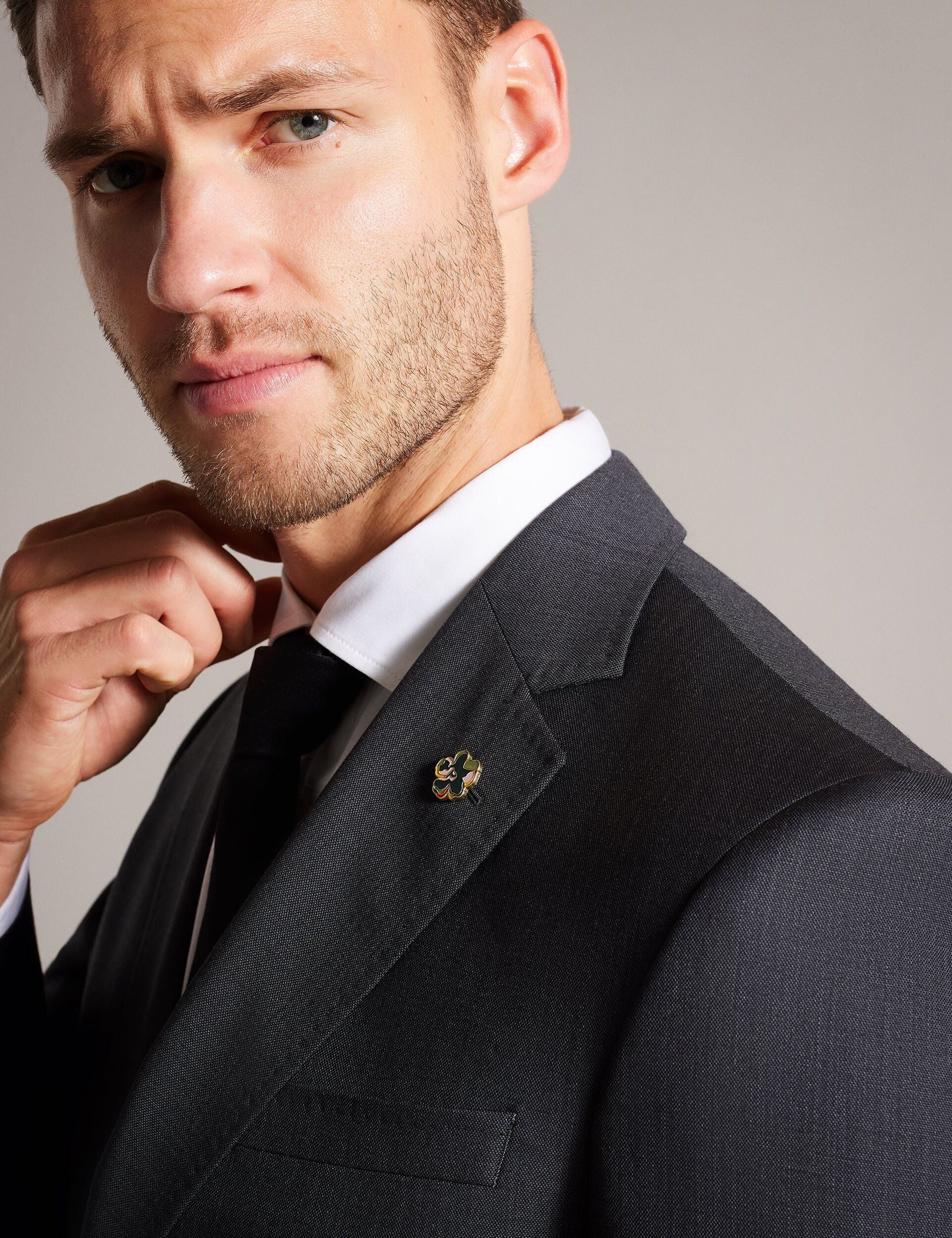 Men CORE SUIT JACKET - Grey - Ted Baker