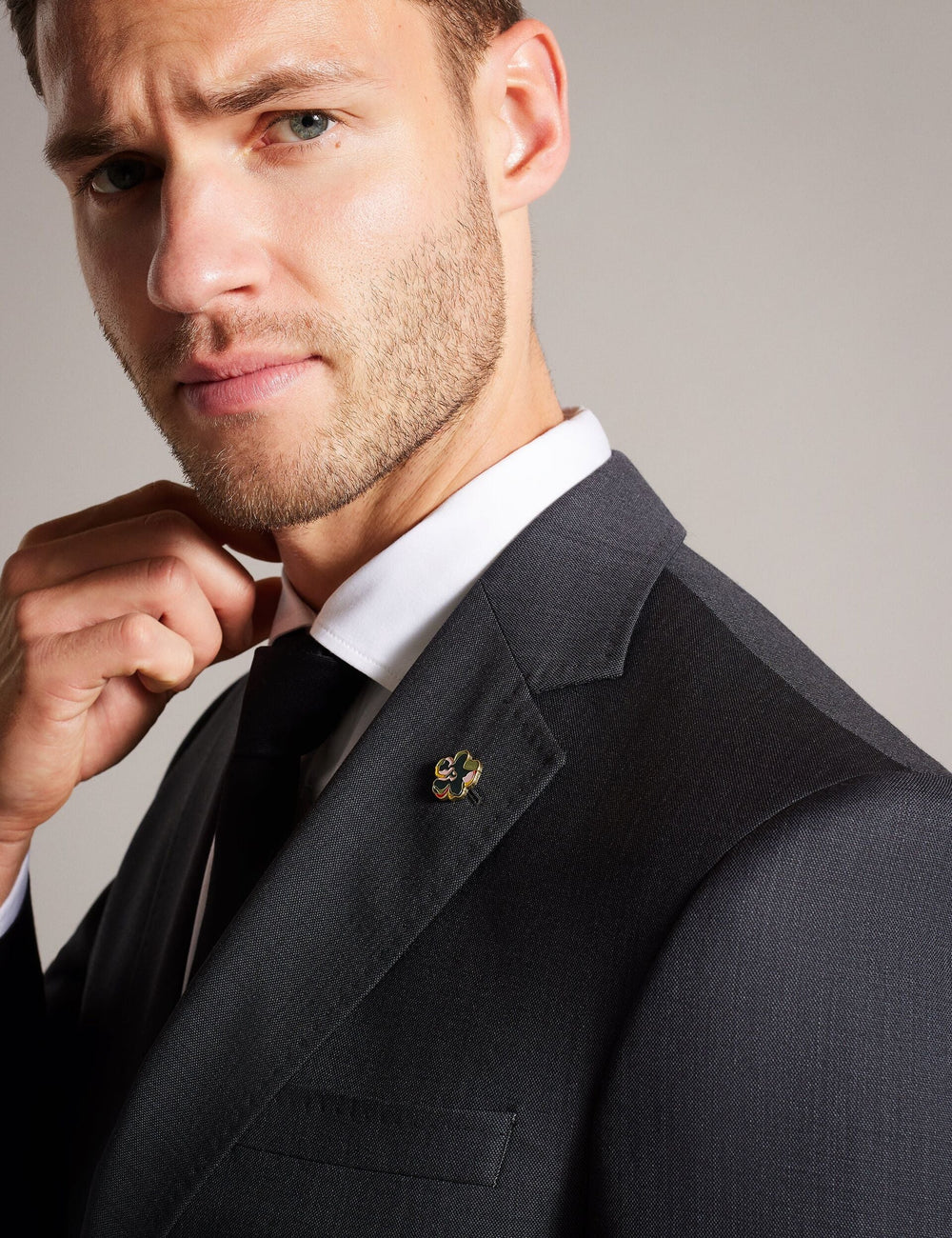 Men CORE SUIT JACKET - Grey - Ted Baker