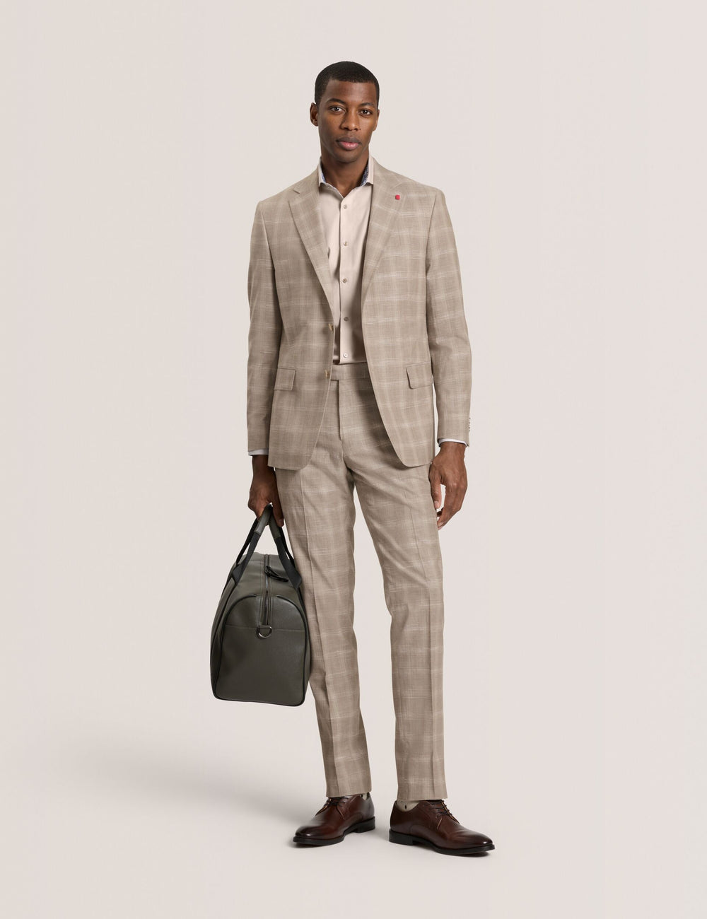 Men WINTER-CHECK Tonal Check Modern Fit Suit Pants - Ted Baker