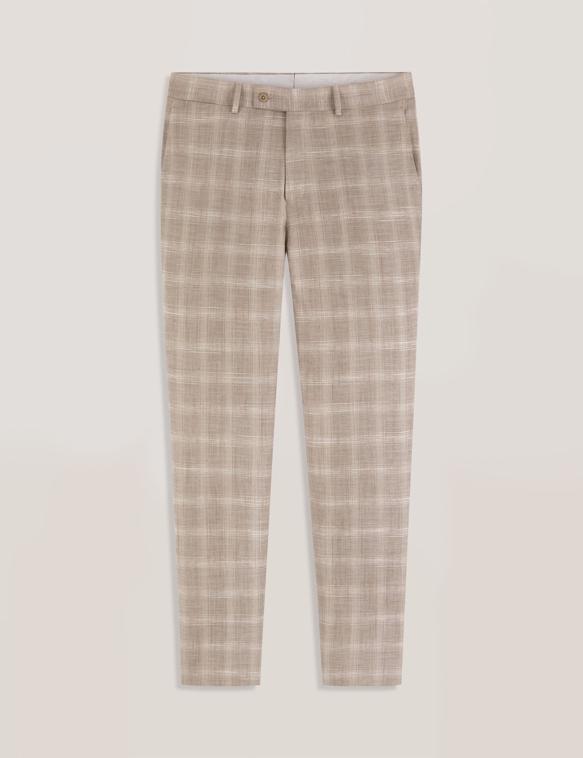 Men WINTER-CHECK Tonal Check Modern Fit Suit Pants - Ted Baker