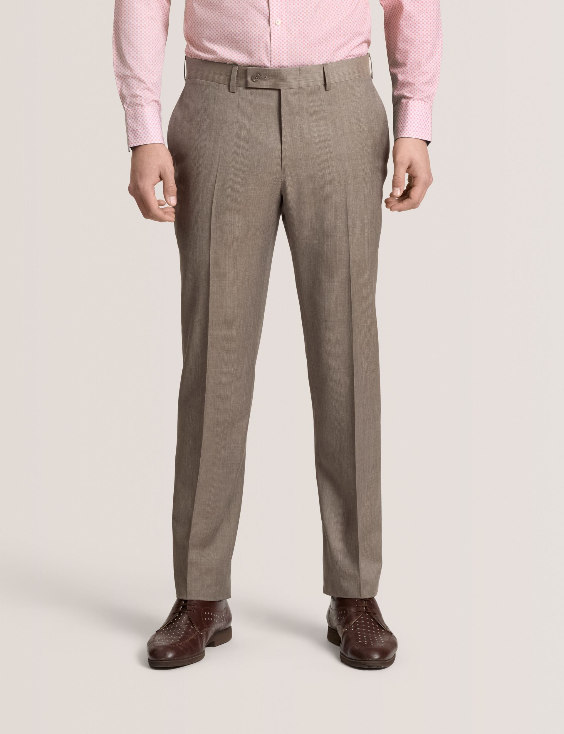 Men WINTER Subtle Check Modern Fit Wool Suit Pants - Ted Baker