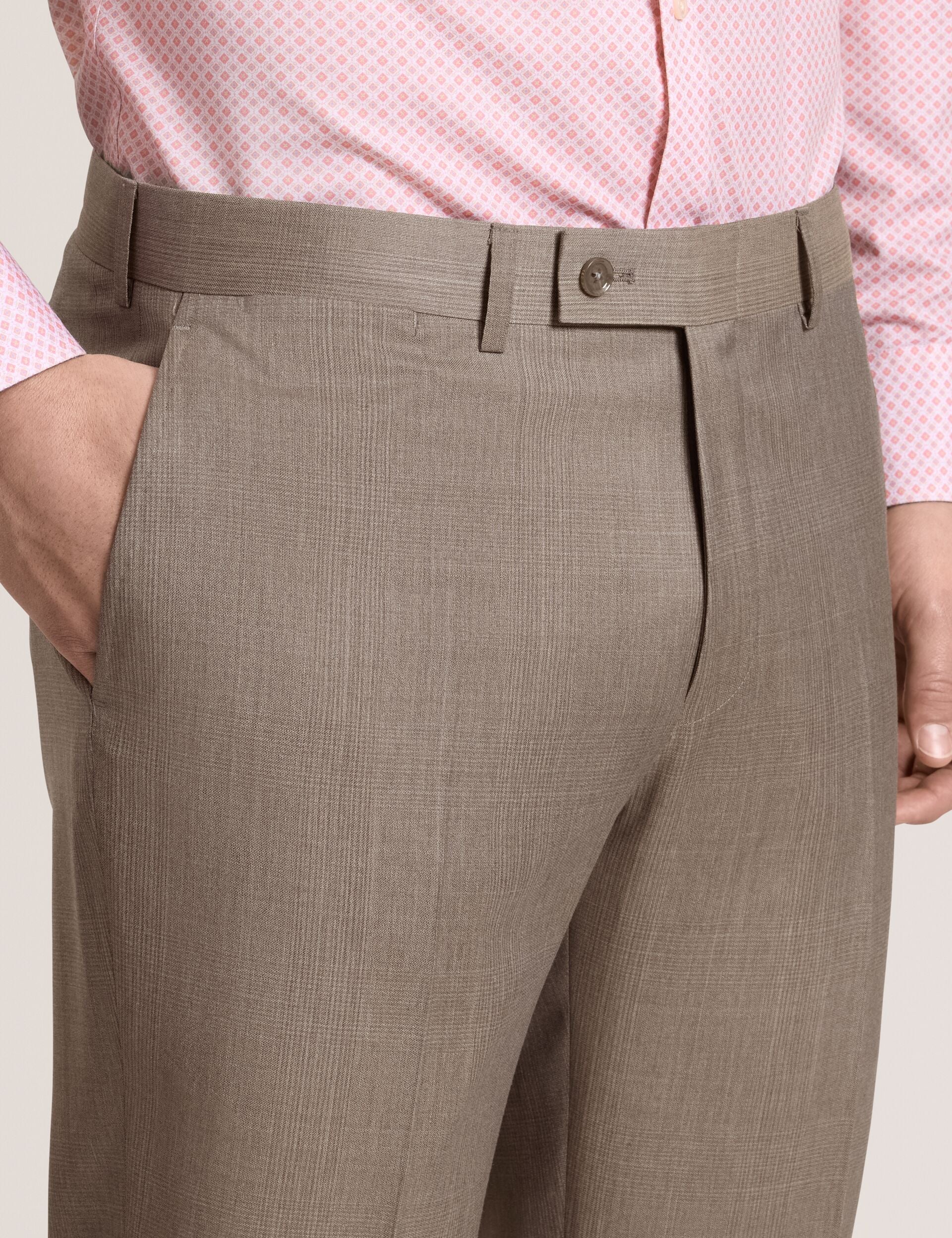 Men WINTER Subtle Check Modern Fit Wool Suit Pants - Ted Baker