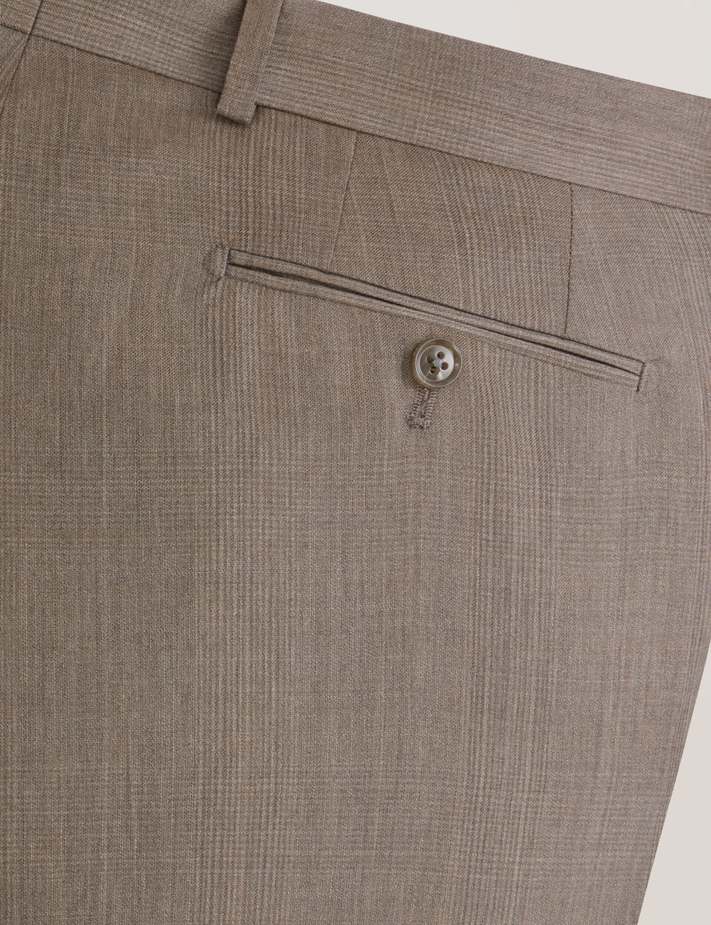 Men WINTER Subtle Check Modern Fit Wool Suit Pants - Ted Baker