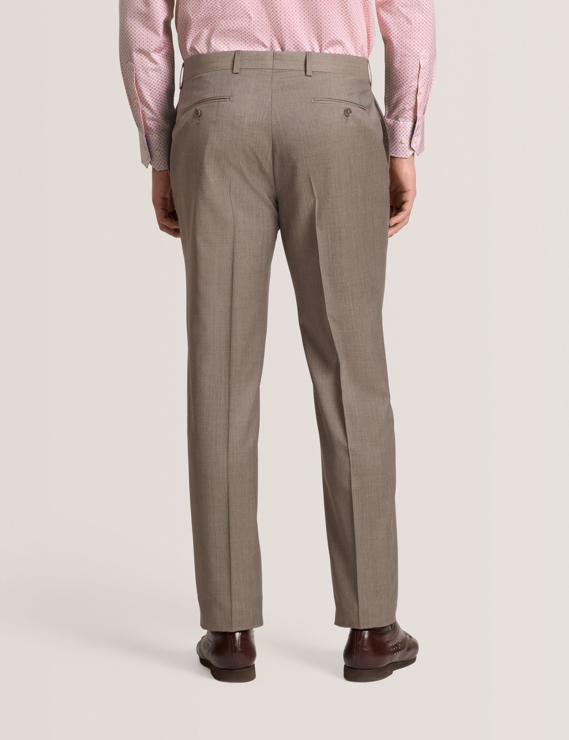 Men WINTER Subtle Check Modern Fit Wool Suit Pants - Ted Baker