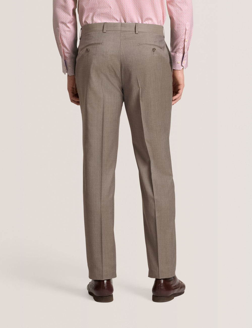 Men WINTER Subtle Check Modern Fit Wool Suit Pants - Ted Baker