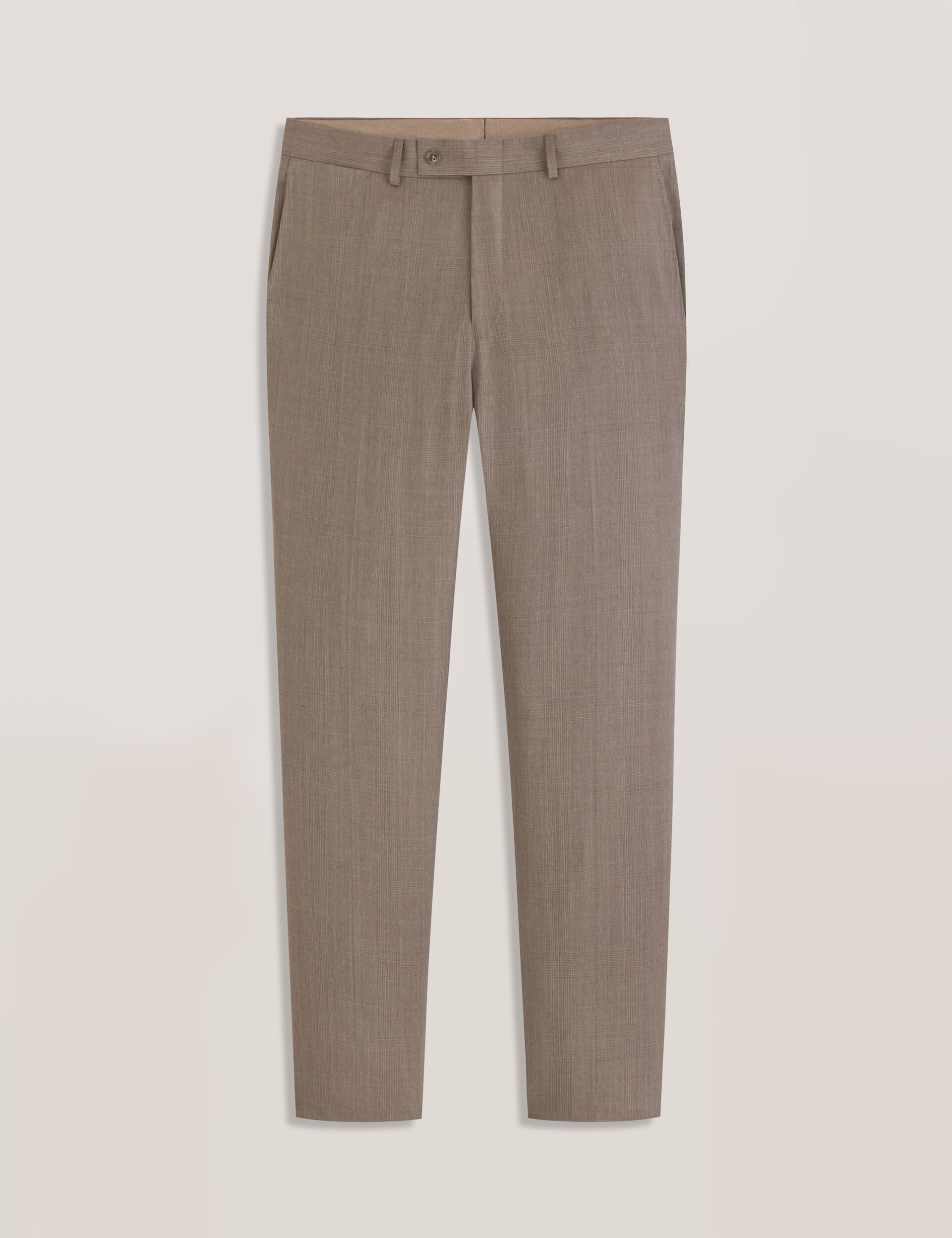 Men WINTER Subtle Check Modern Fit Wool Suit Pants - Ted Baker