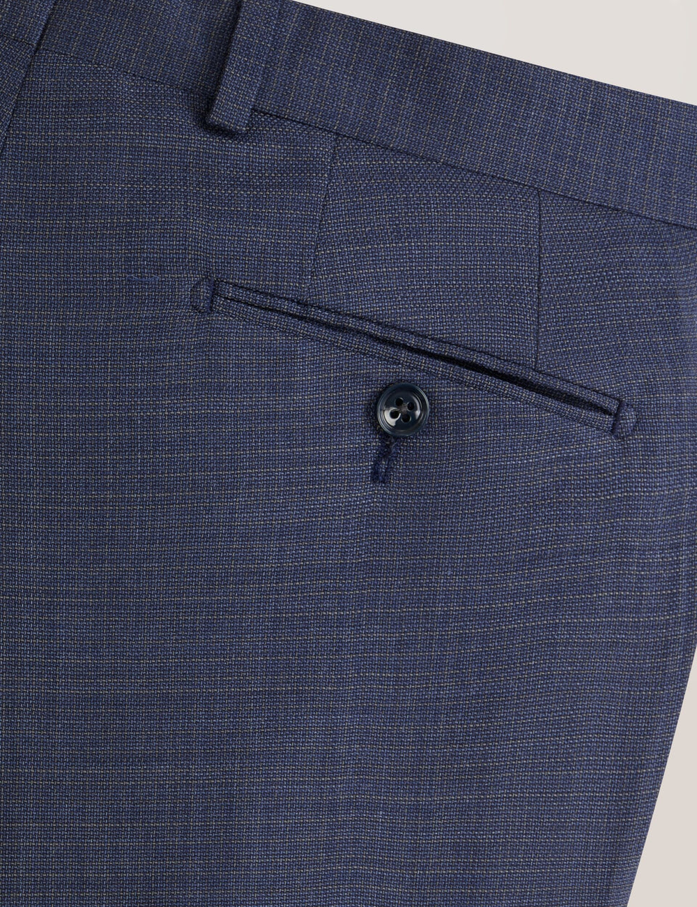 Men WINTER Textured Modern Fit Wool Suit Pants - Ted Baker