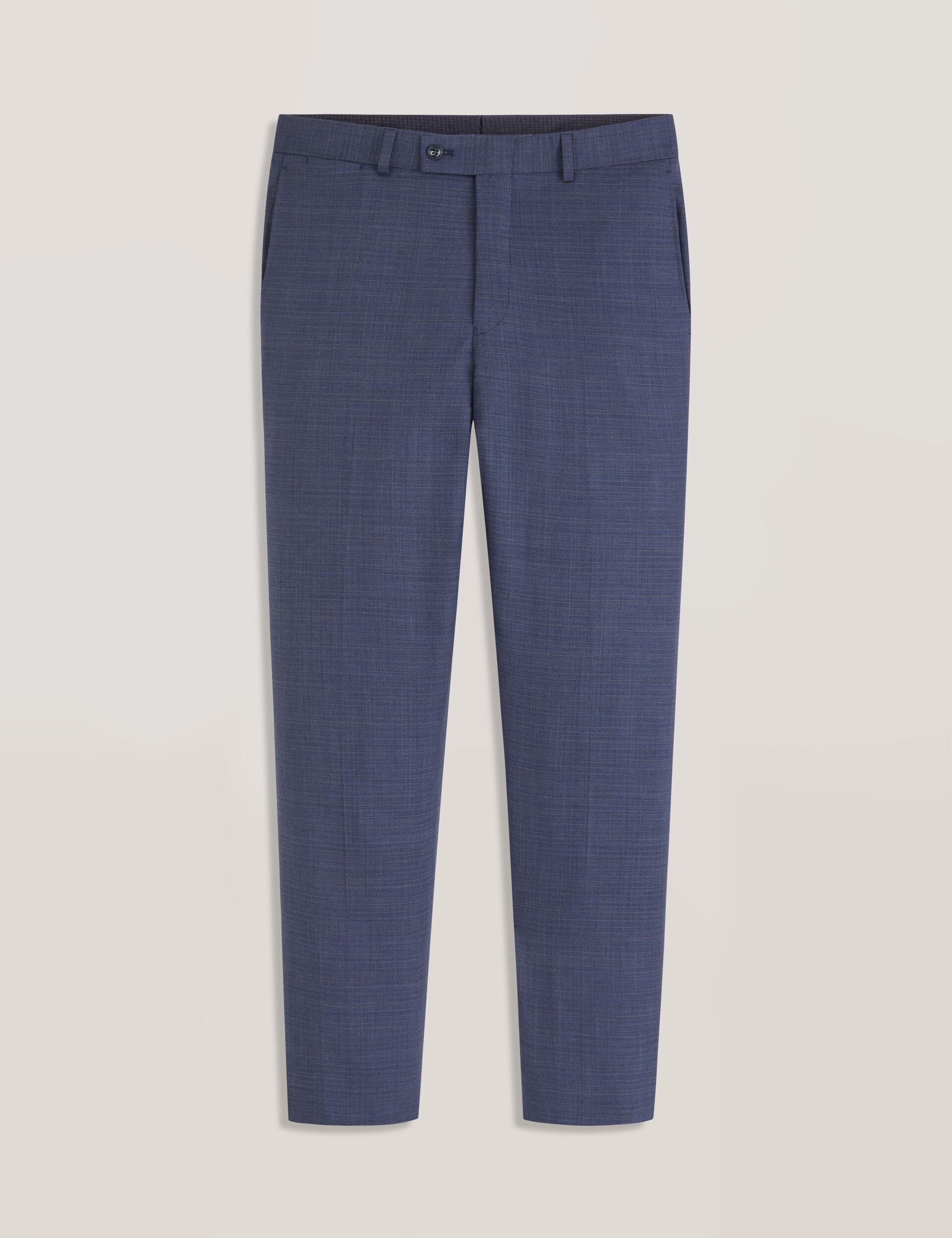 Men WINTER Textured Modern Fit Wool Suit Pants - Ted Baker