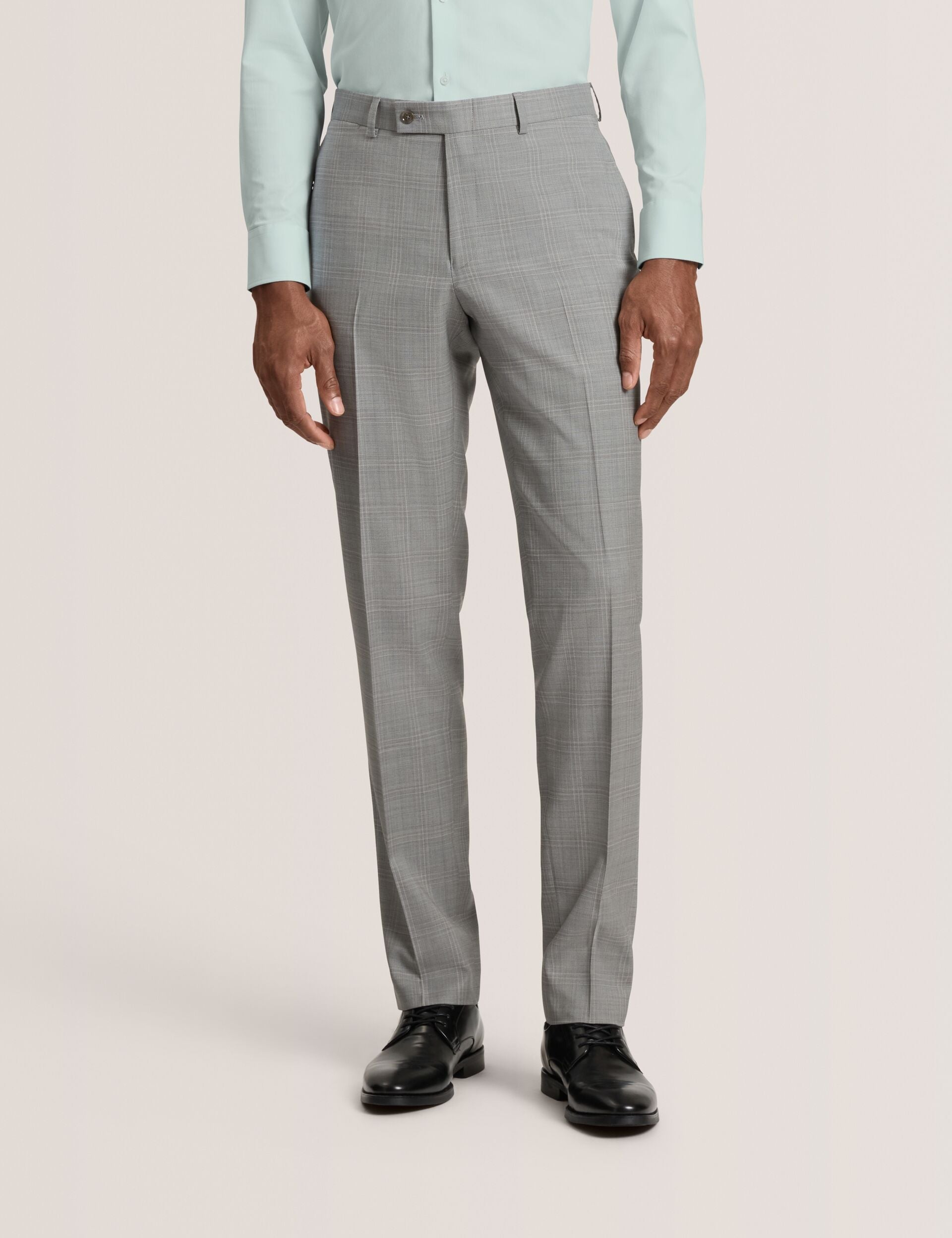 Men WINTER Soft Check Wool Modern Fit Suit Pants - Ted Baker