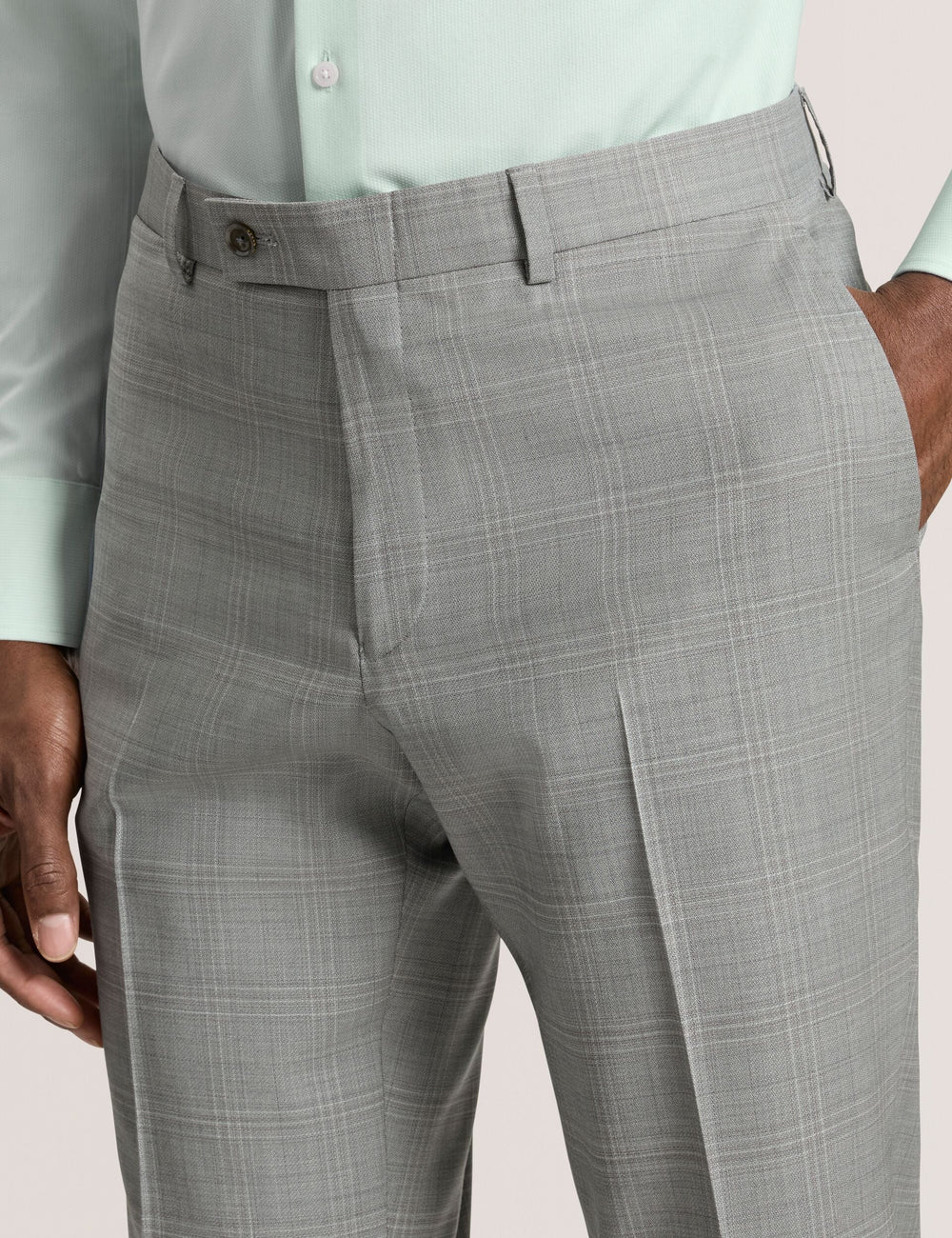Men WINTER Soft Check Wool Modern Fit Suit Pants - Ted Baker